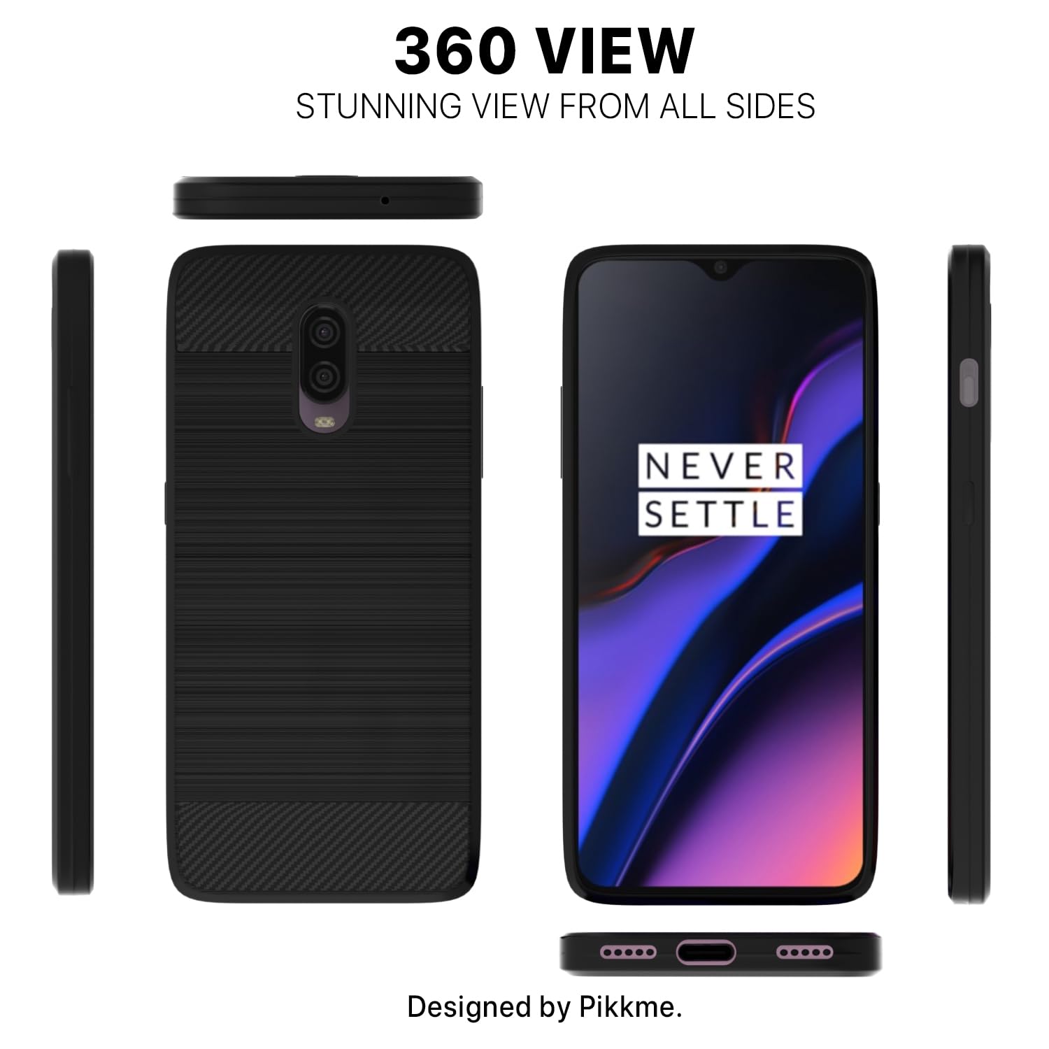 Pikkme OnePlus 6T Carbon black phone cover – photo 7