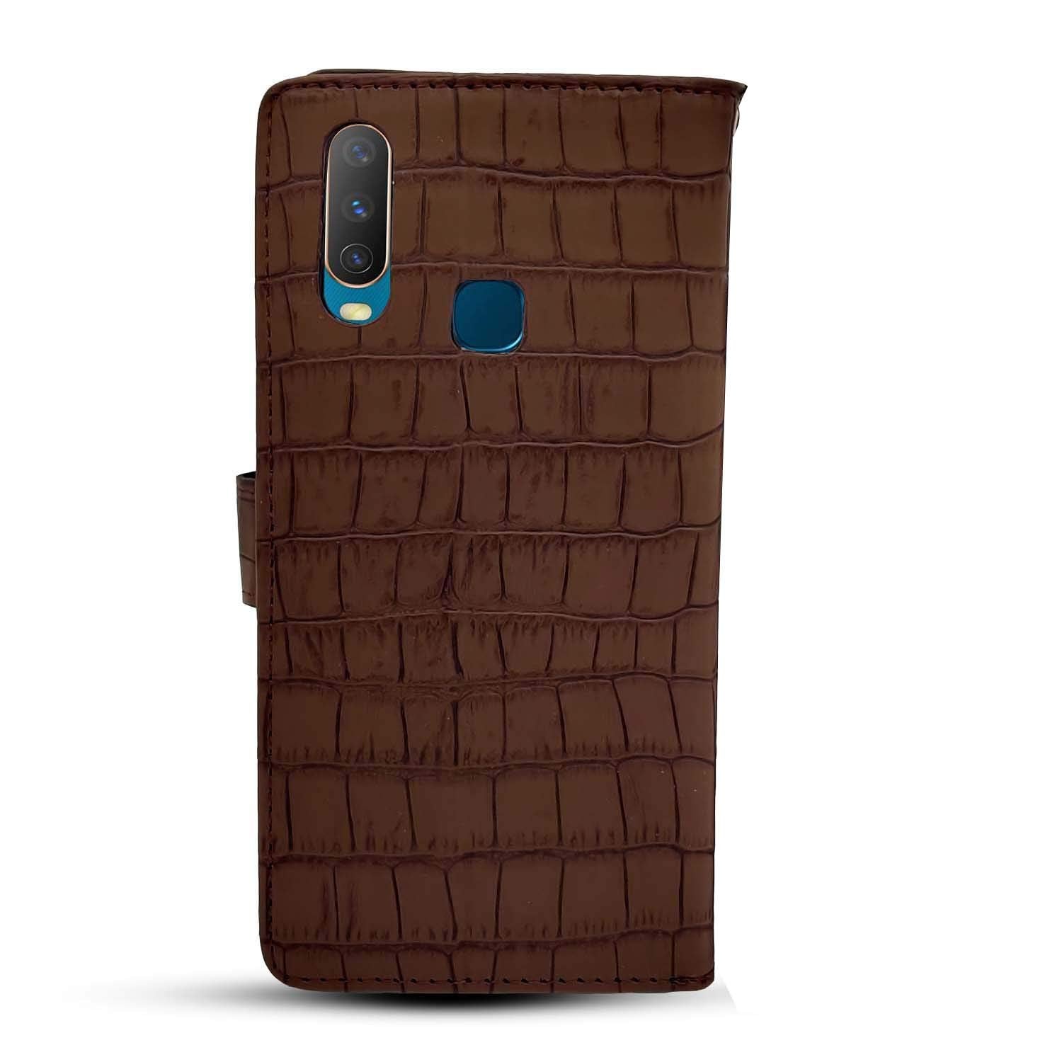 Pikkme Vivo Y12/Y15/Y17/U10 brown mobile flip cover – photo 3