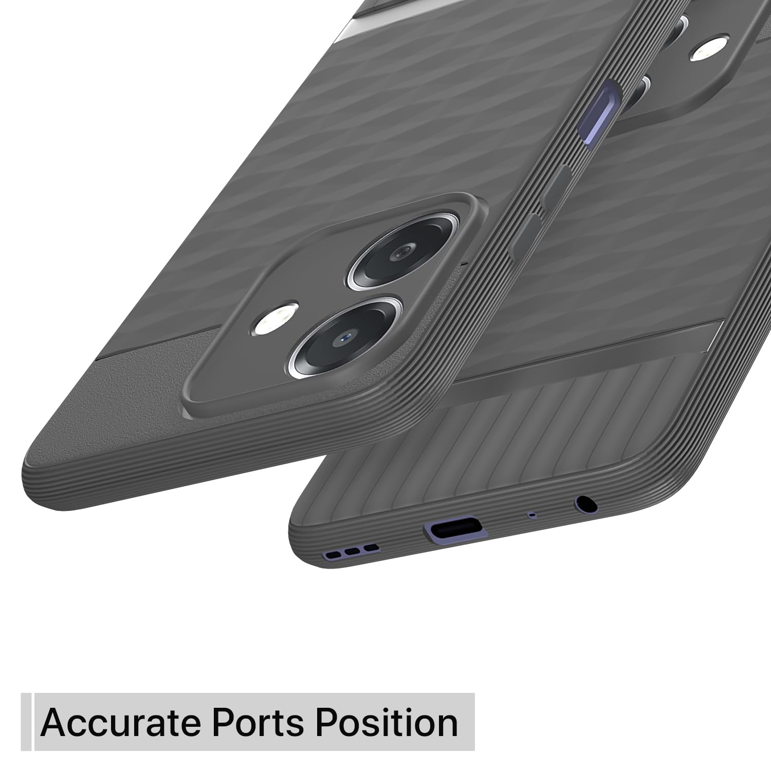 Pikkme Realme C61 / Realme Narzo N61 Gencase Back Cover (Grey)
