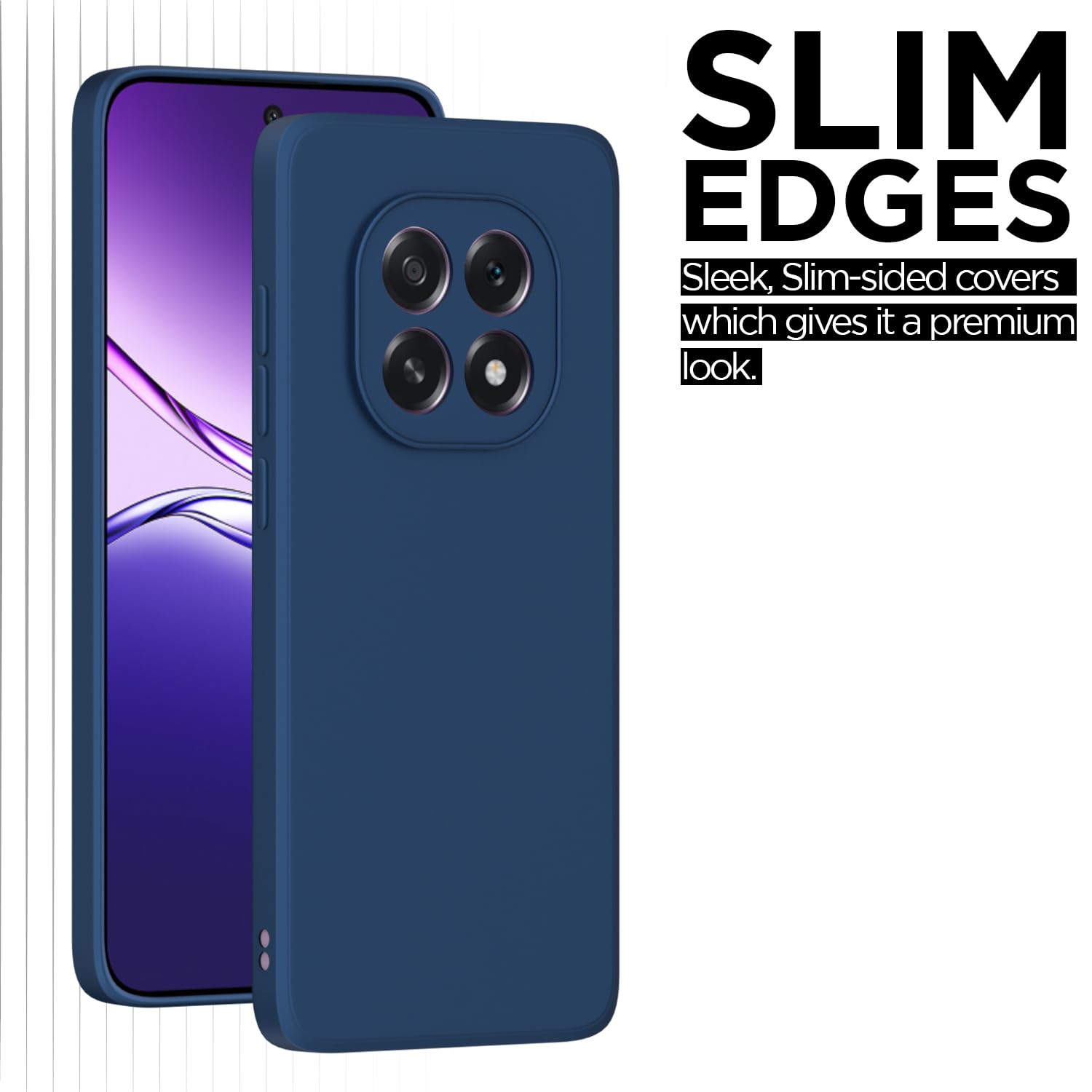 Pikkme Oppo F29 5G Soft Matte Silicone Shockproof Case (Blue)