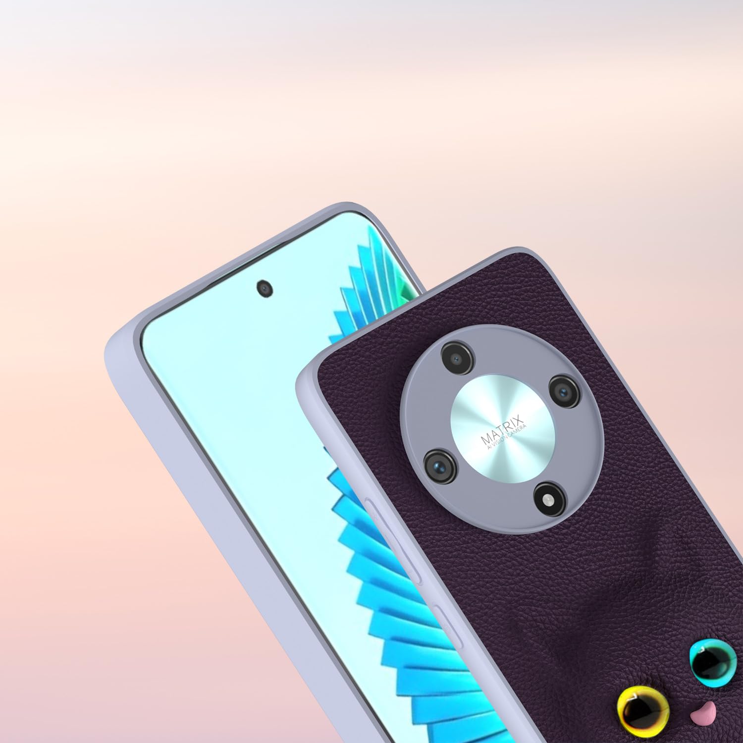 Pikkme Honor X9b 5G Kitty Back Cover (Purple)