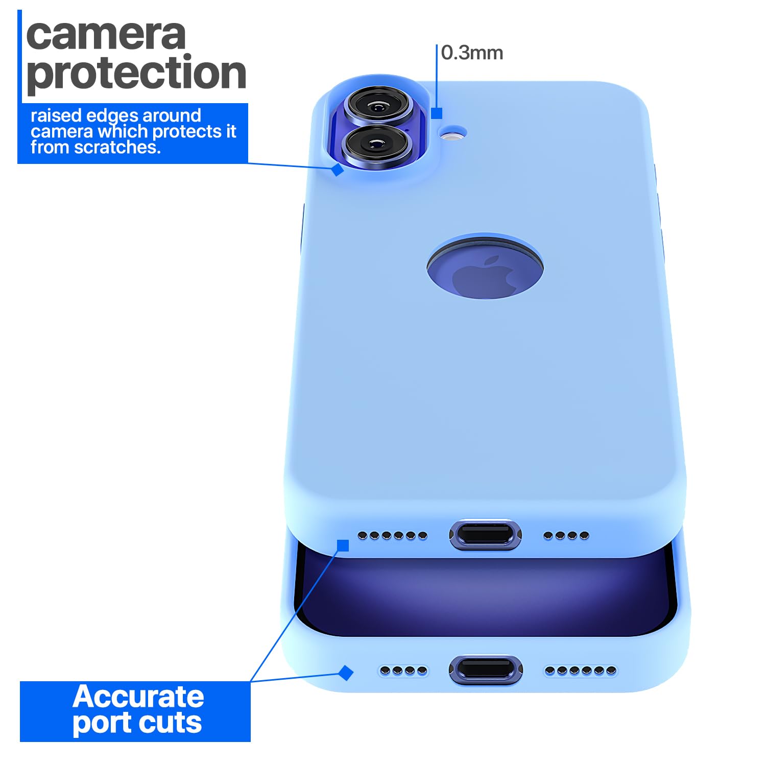 Pikkme iPhone 16 Plus Super Soft Silicone Back Cover (Lilac)