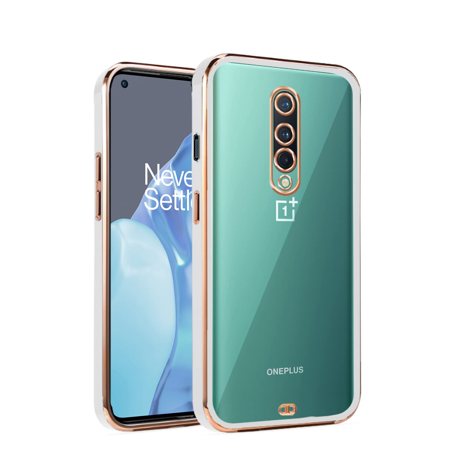 Pikkme OnePlus 8 Chrome white mobile cover