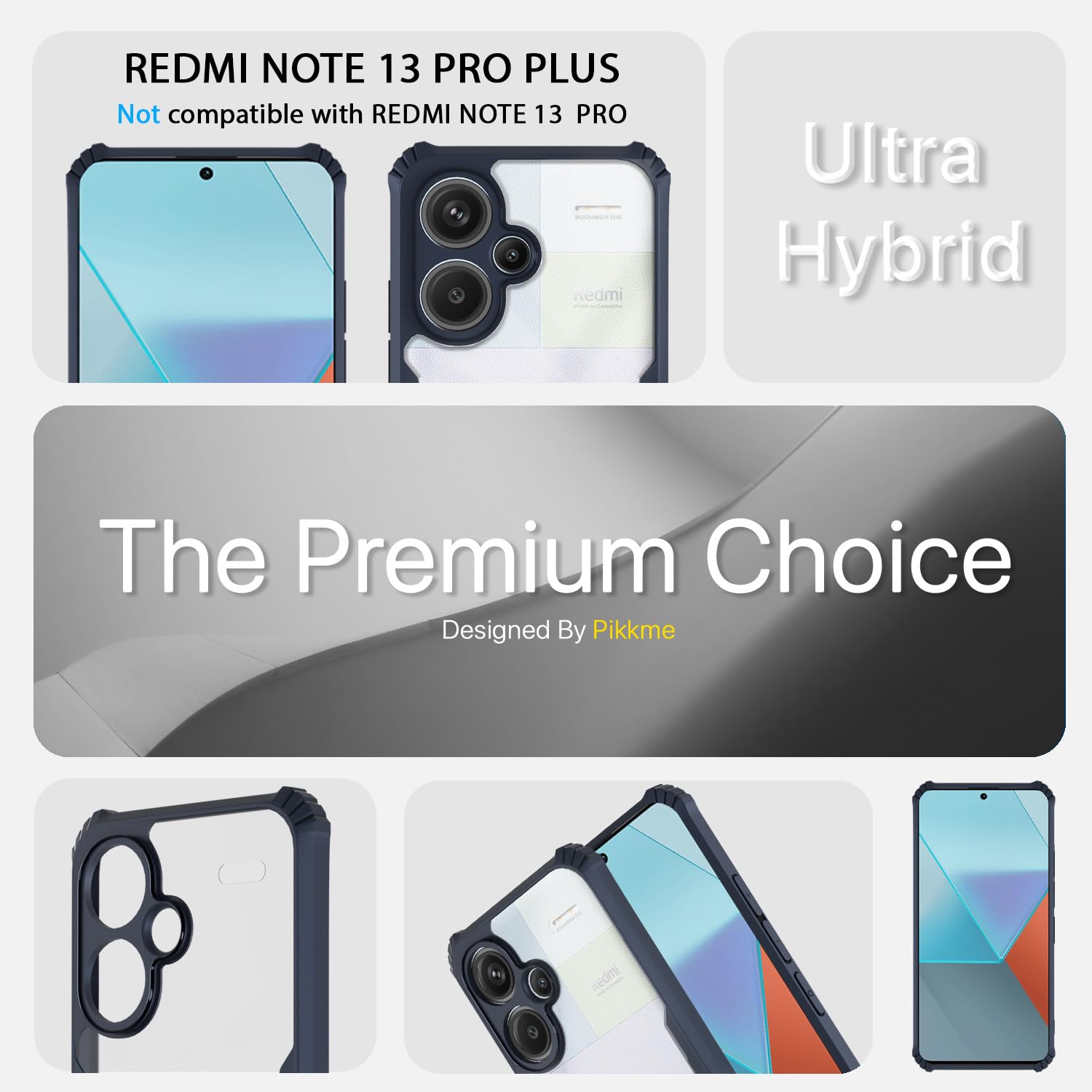 Pikkme Redmi Note 13 Pro Plus 5G Clear blue mobile back cover – photo 3