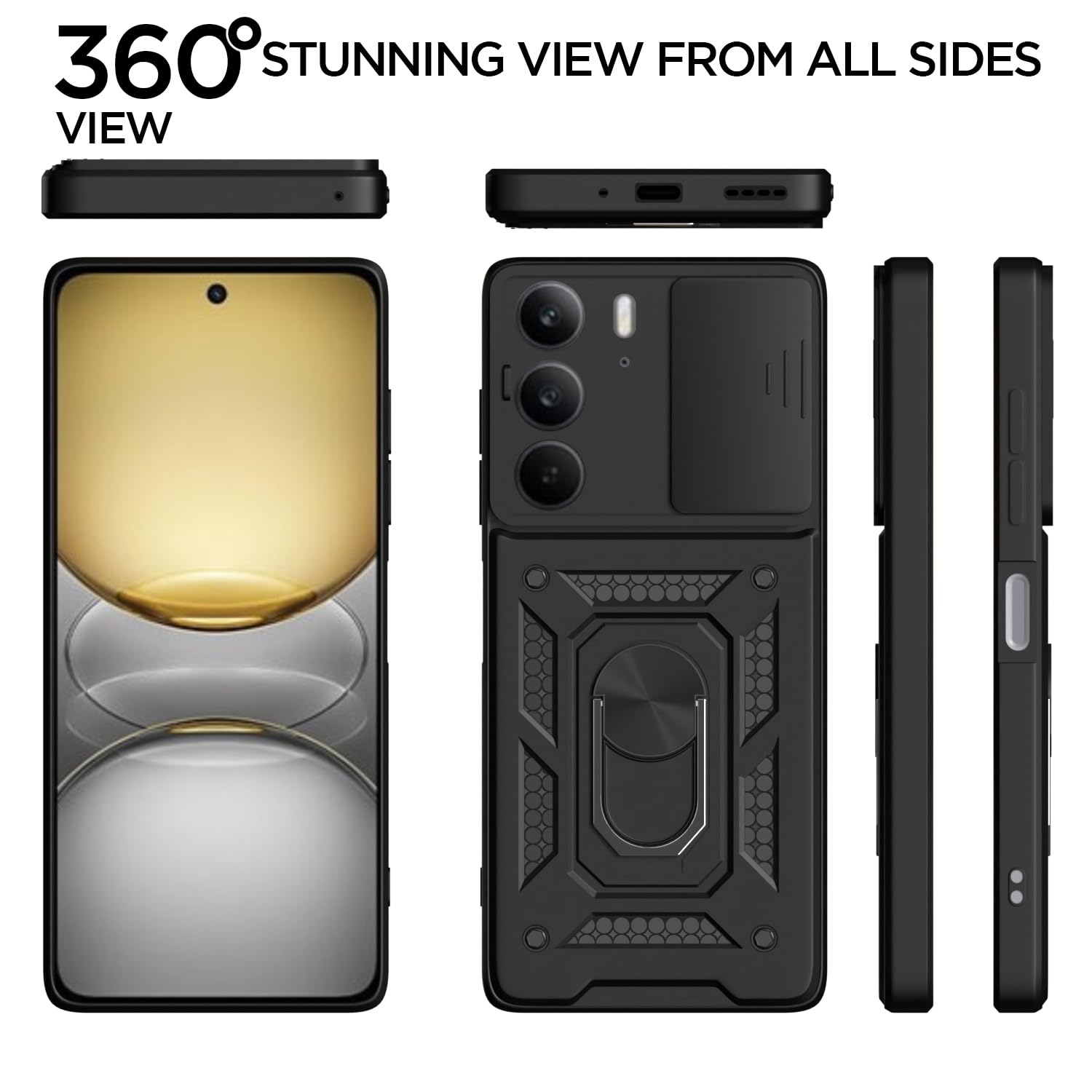 Pikkme Realme C75 D10 Camera Shield black phone cover – photo 5
