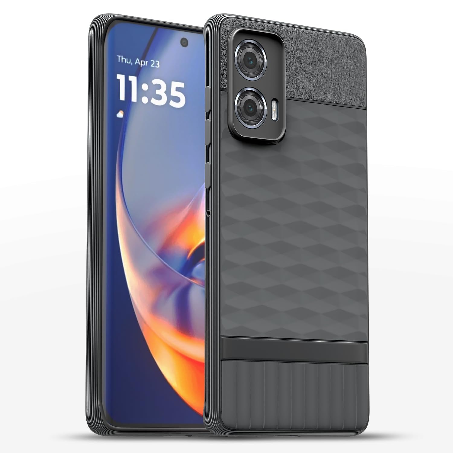 Pikkme grey Silicone mobile back cover for Moto Moto Edge 50 Fusion/G96 5G
