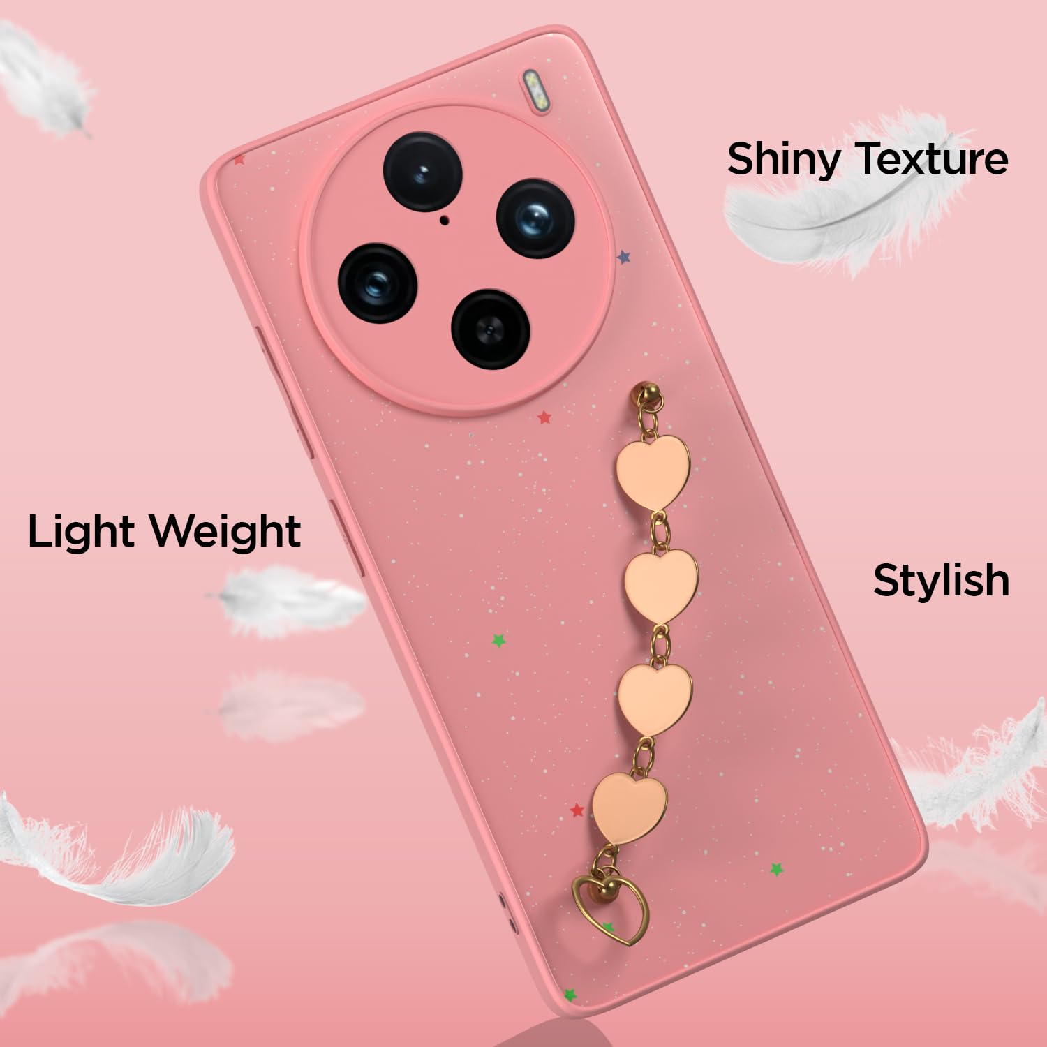 Vivo X100 Pro 5G Chain mobile back cover in pink by Pikkme – photo 4