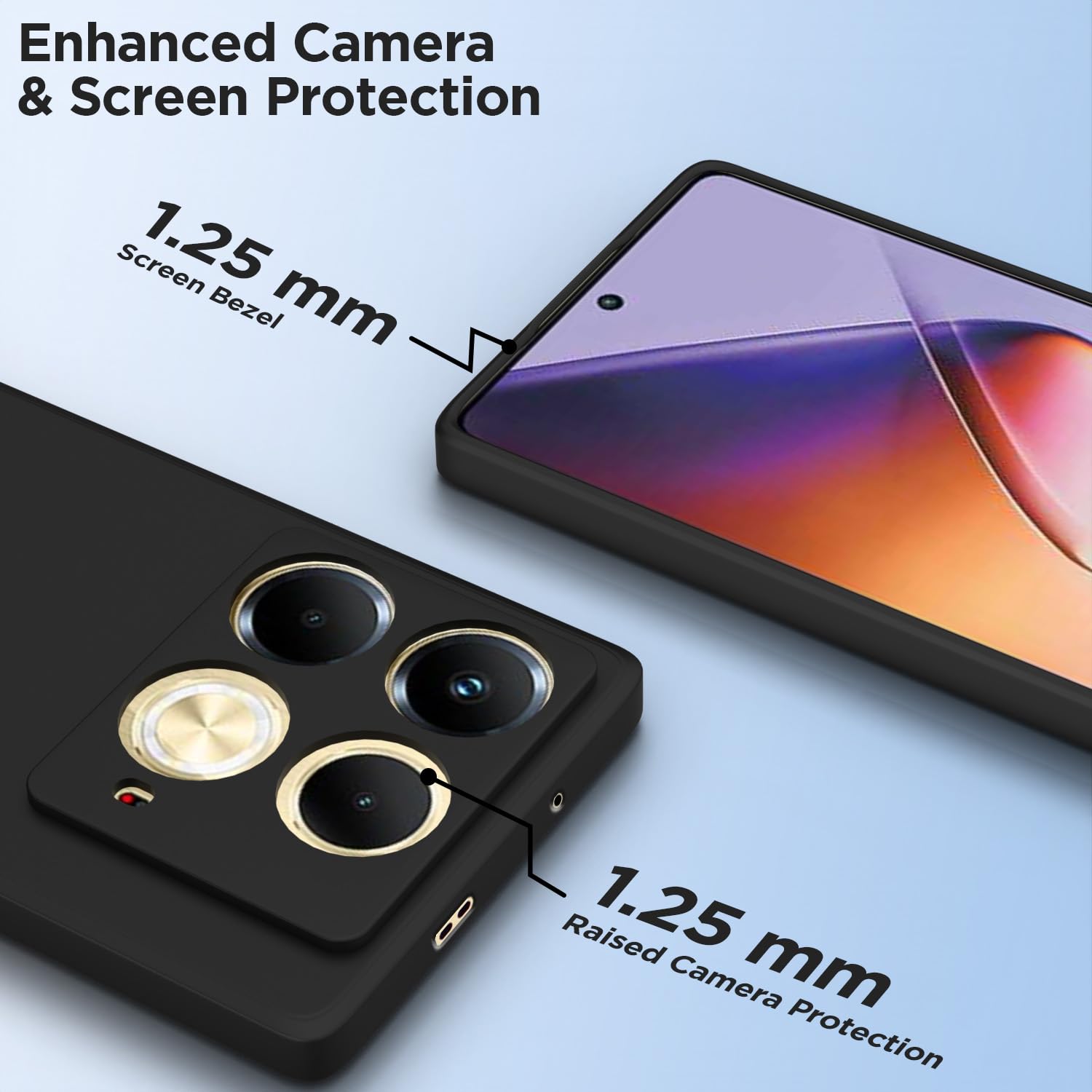 Pikkme Infinix Note 40 Liquid Silicone Back Cover | Black