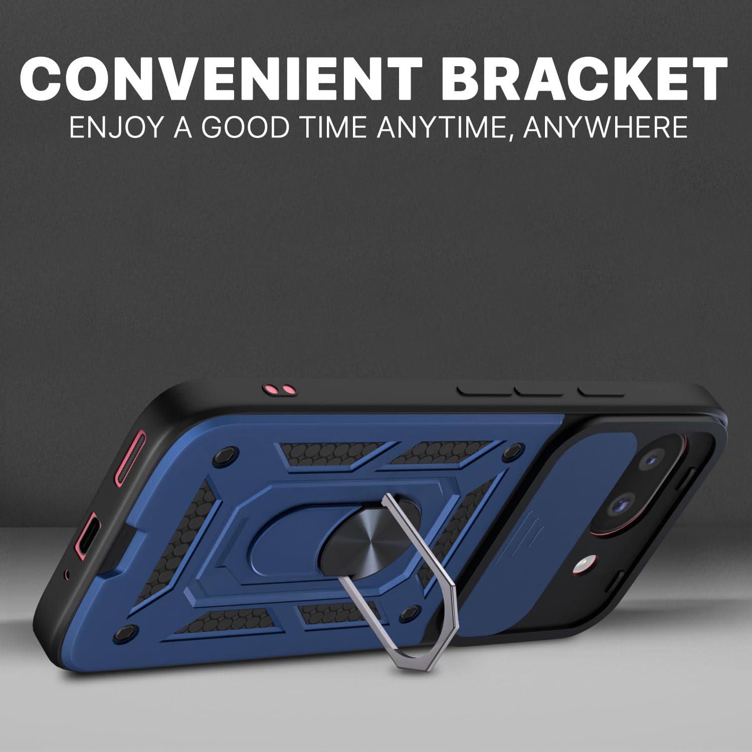 Pikkme Google Pixel 9A D10 Tough Armor Back Cover (Blue)