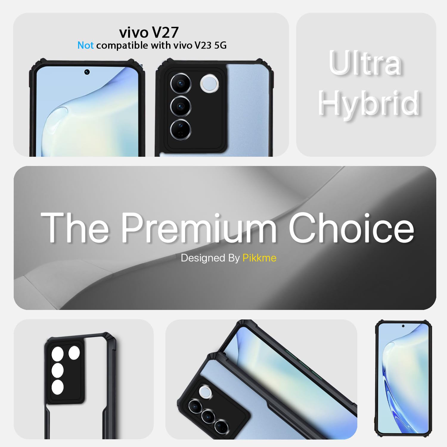 Pikkme Vivo V27/V27 Pro 5G black mobile cover – photo 2