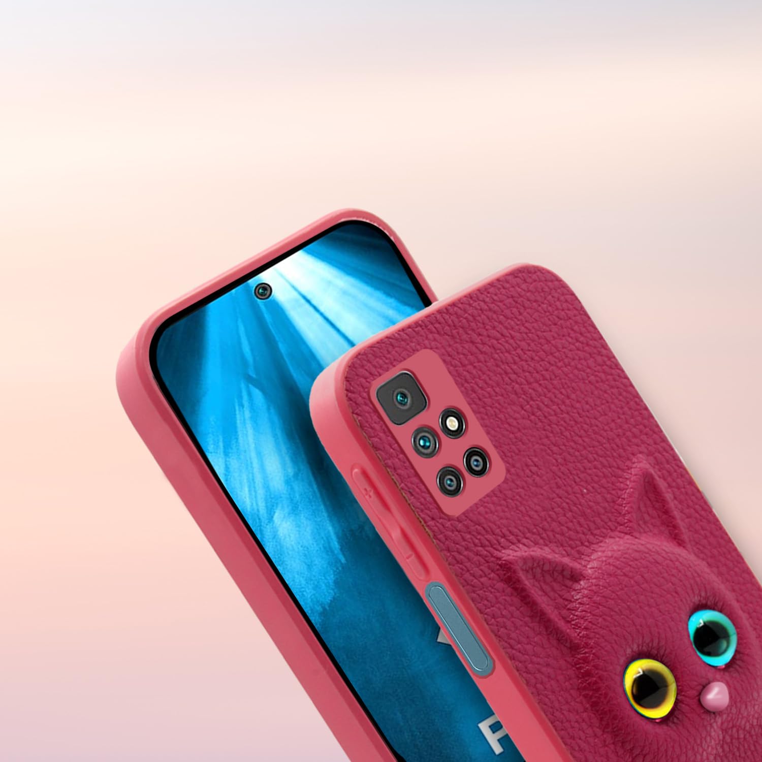 Pikkme Redmi 10 Prime Kitty Back Cover (Pink)