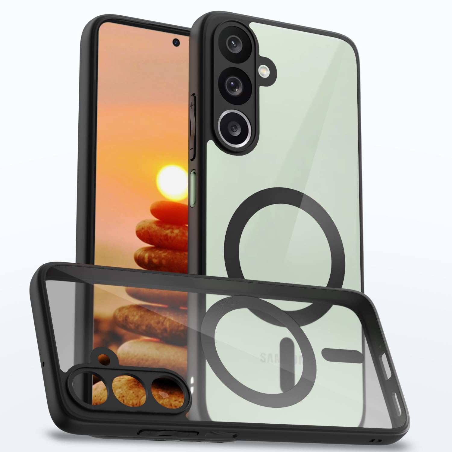 Samsung M36 5G phone cover in black mag-safe by Pikkme