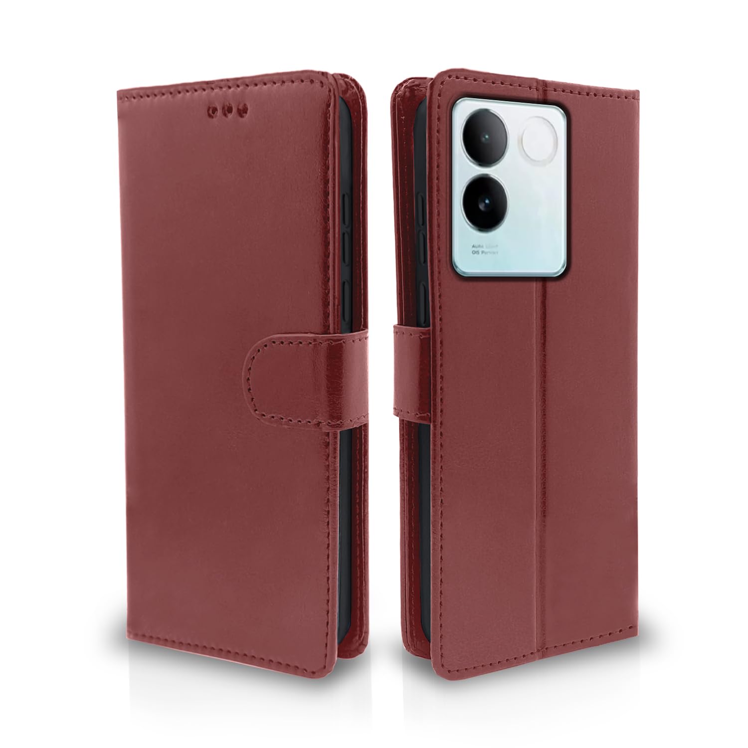 Pikkme Vivo T2 Pro 5G Wallet brown flip cover