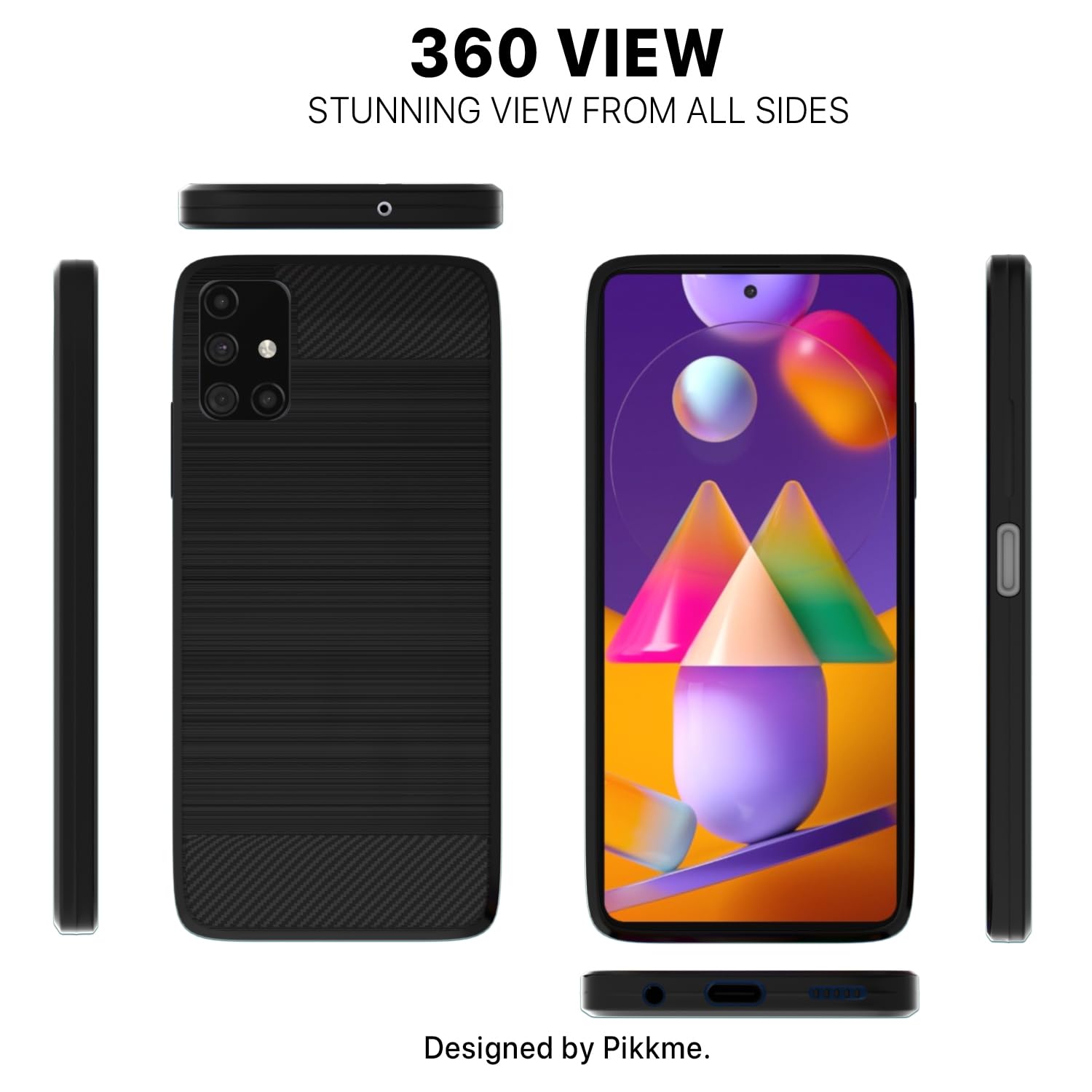 Samsung M31s Carbon back cover in black by Pikkme – photo 7