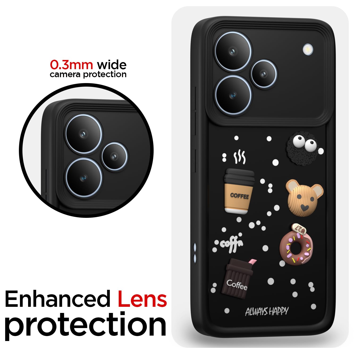 Realme P4 5G/3D Silicone phone cover in black by Pikkme – photo 5