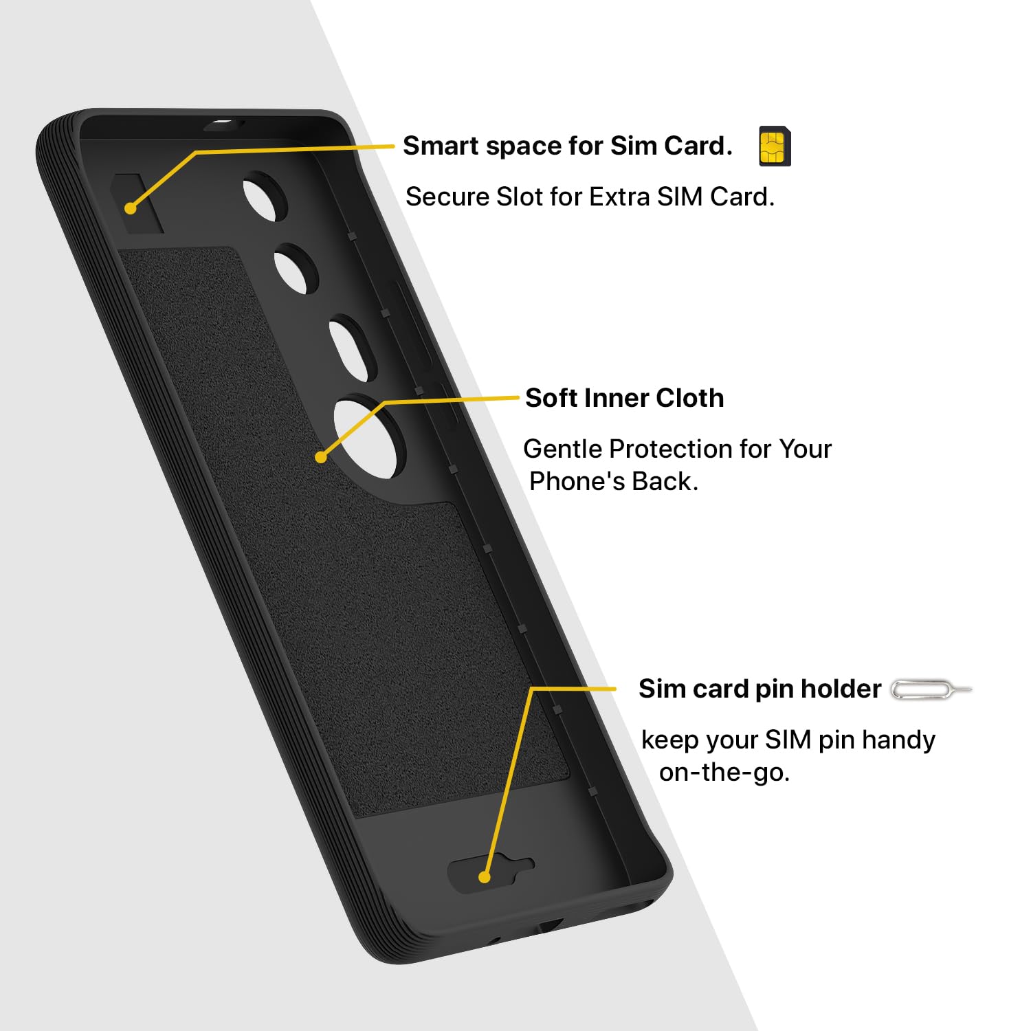 Pikkme Vivo T4 Ultra 5G Shockproof Soft Flexible Gencase Back Cover (Black)