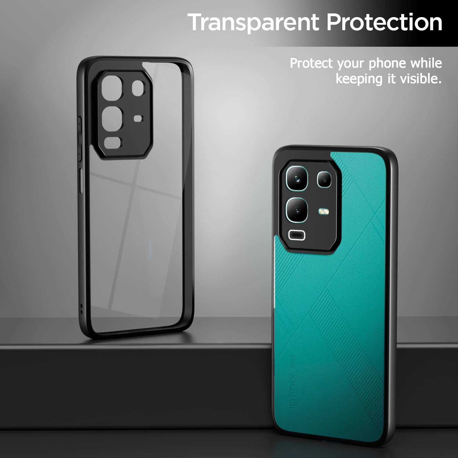 Black phone cover for Infinix Note 50x 5G – Pikkme – photo 2