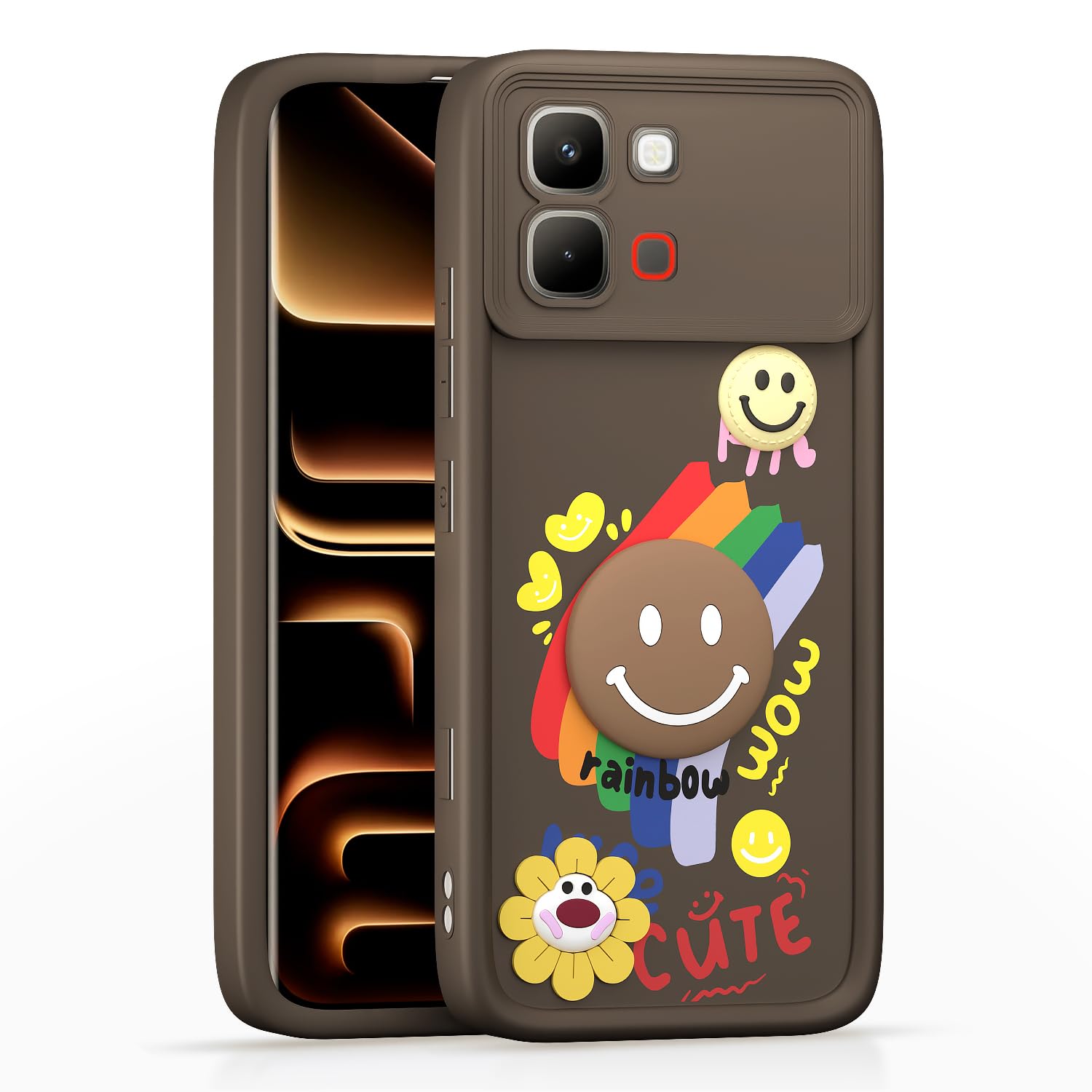 Pikkme Infinix Note Edge 5G brown mobile back cover