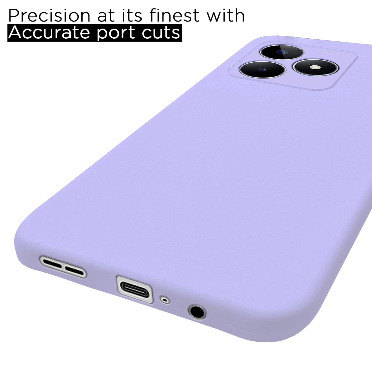 Pikkme Realme Narzo N53 Liquid Silicone Back Cover | Purple