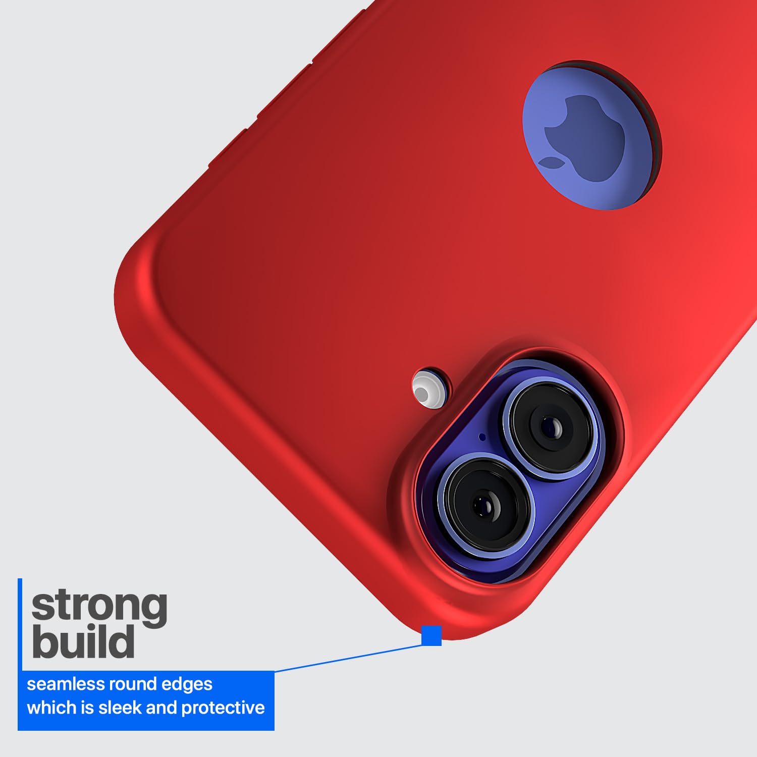 Pikkme iPhone 16 Plus Super Soft Silicone Back Cover (Red)