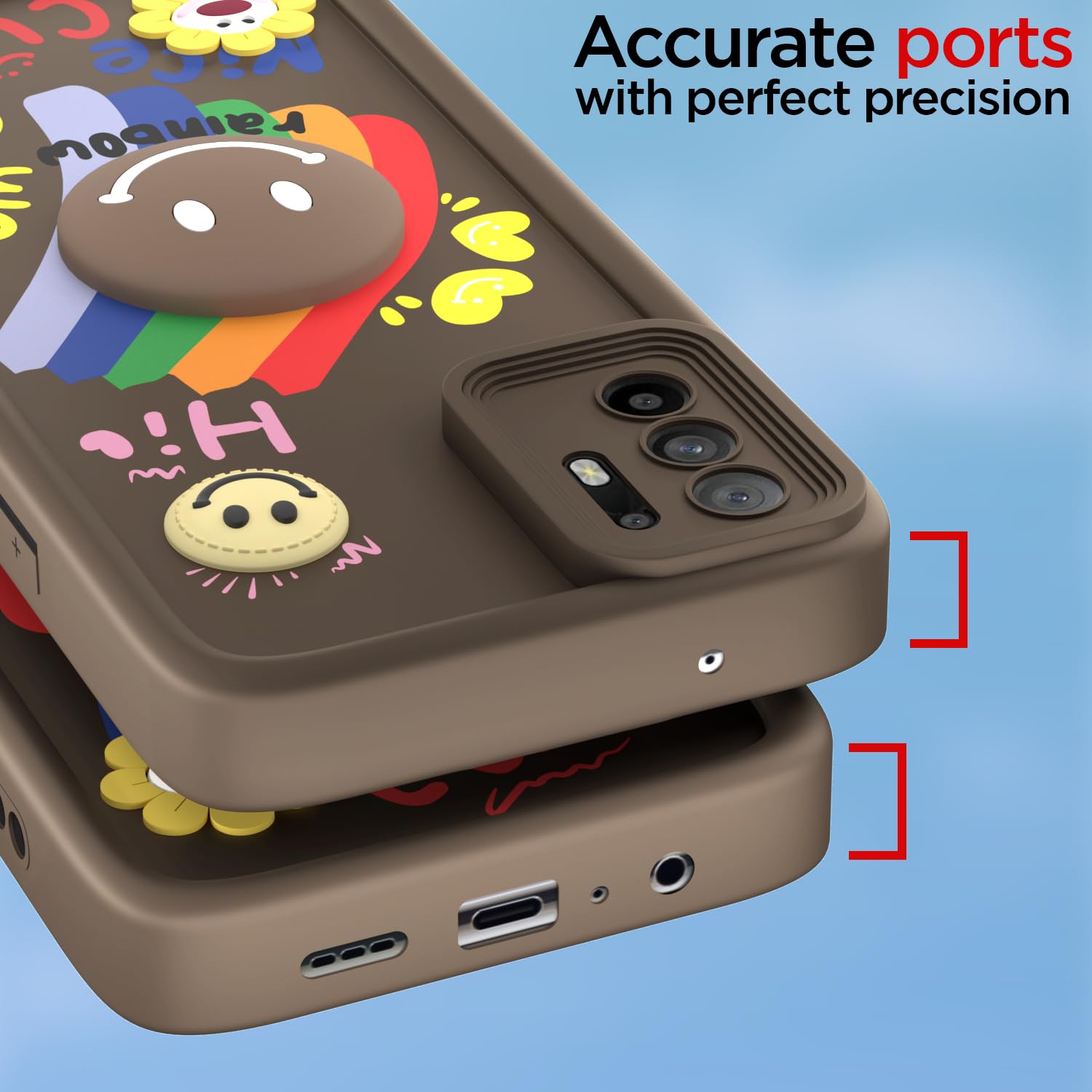 Pikkme brown Soft Silicone mobile back cover for Oppo F19 Pro Plus 5G – photo 4
