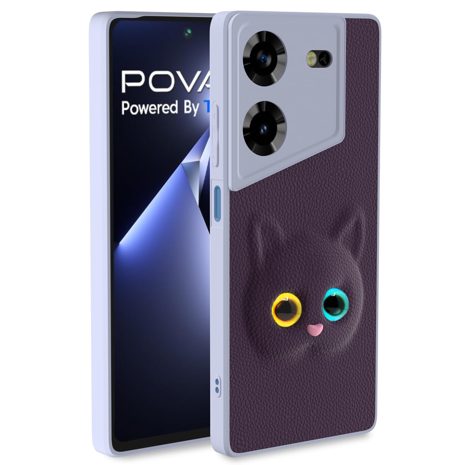 Pikkme Techno Pova 5 Kitty Back Cover (Purple)