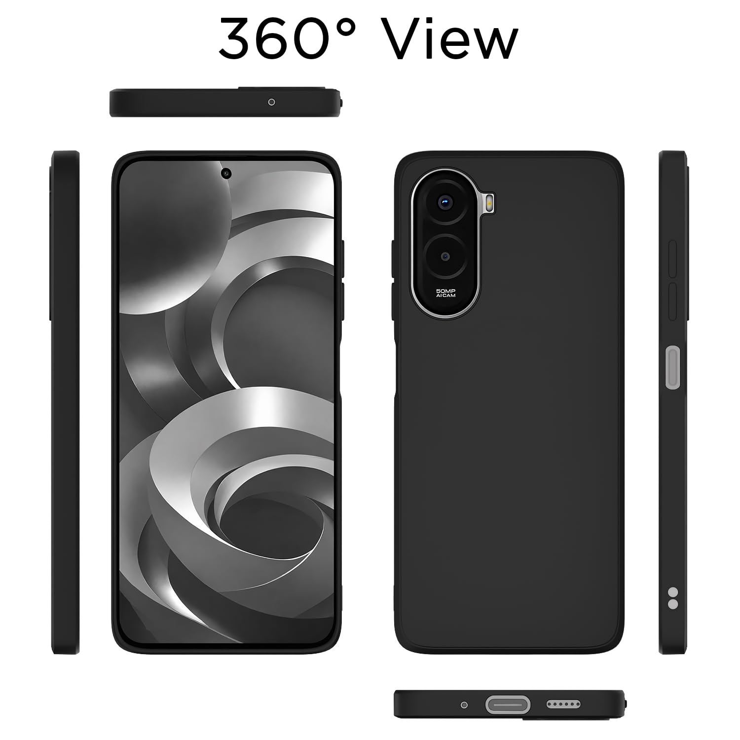 Poco M7 Plus 5G phone cover in black by Pikkme – photo 4