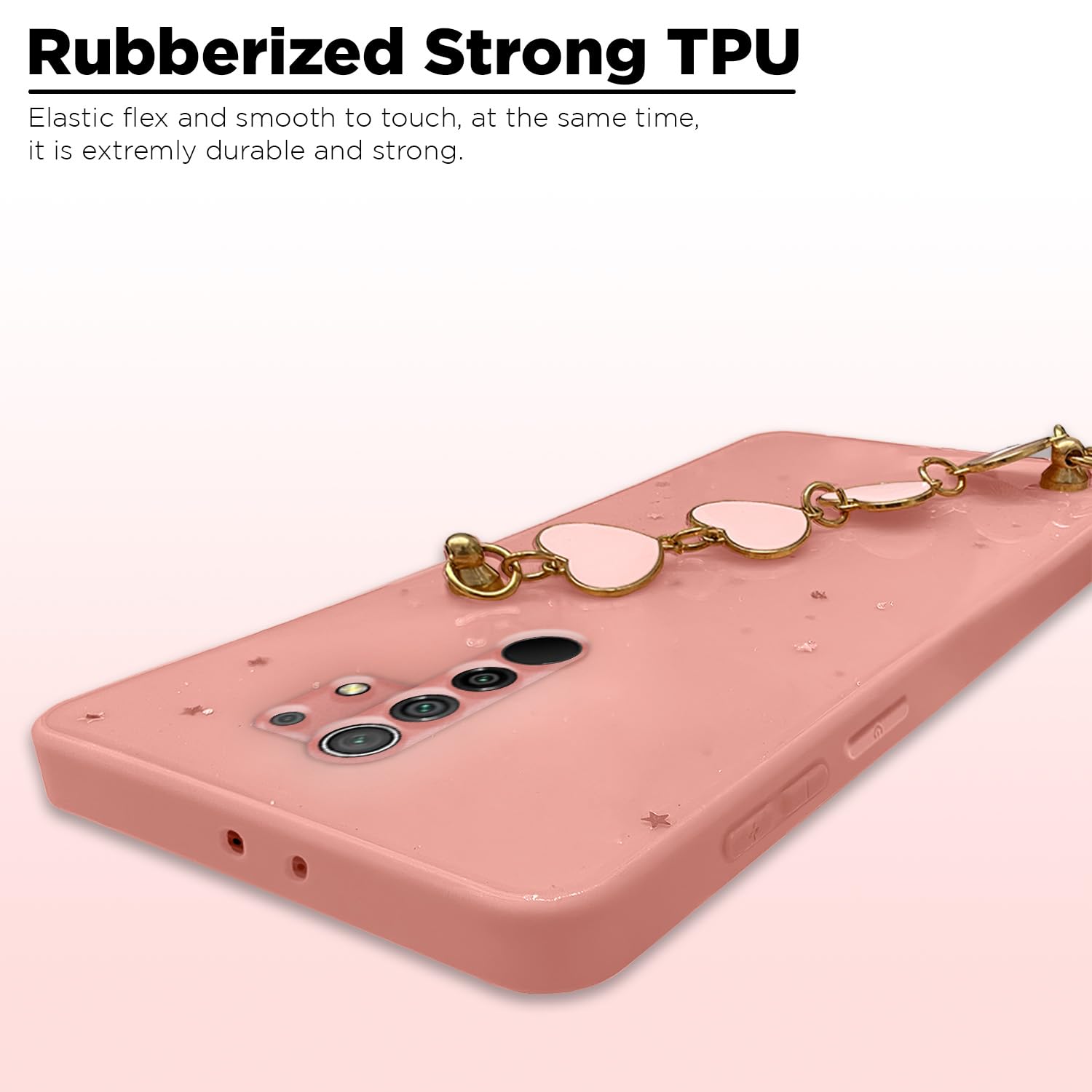 Pikkme Redmi 9 Prime Chain Back Cover (Pink)