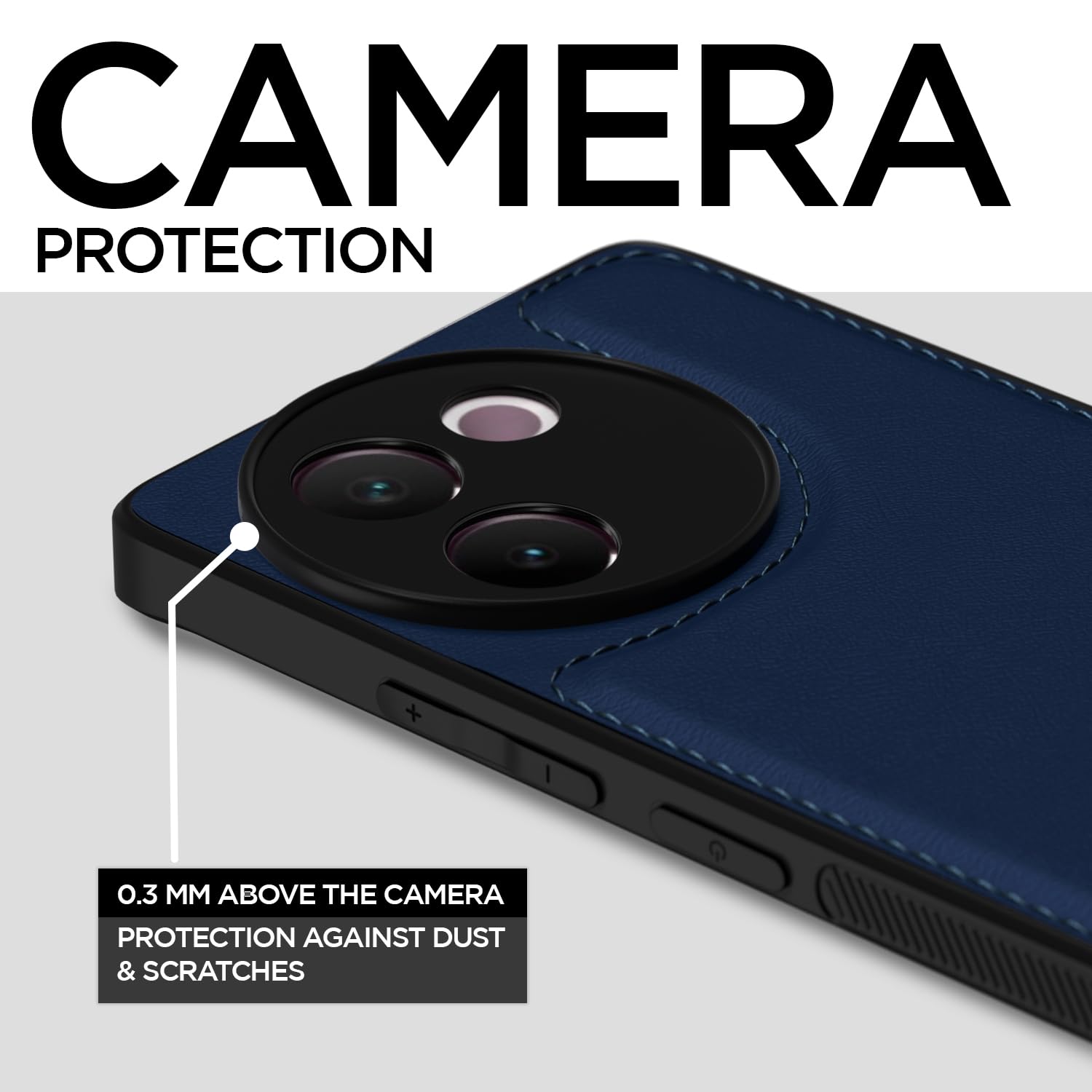 Pikkme Vivo V30e 5G Leatherback Back Case | Blue
