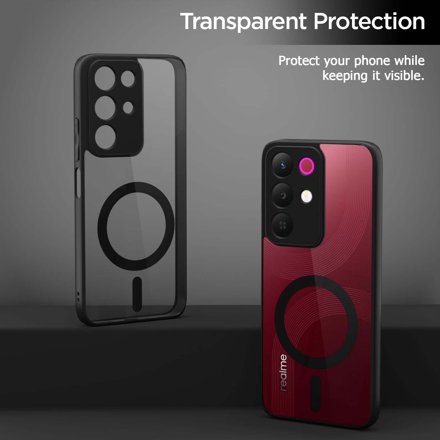 Realme Narzo 90X/C85/15X 5G mobile cover in black mag-safe by Pikkme – photo 3