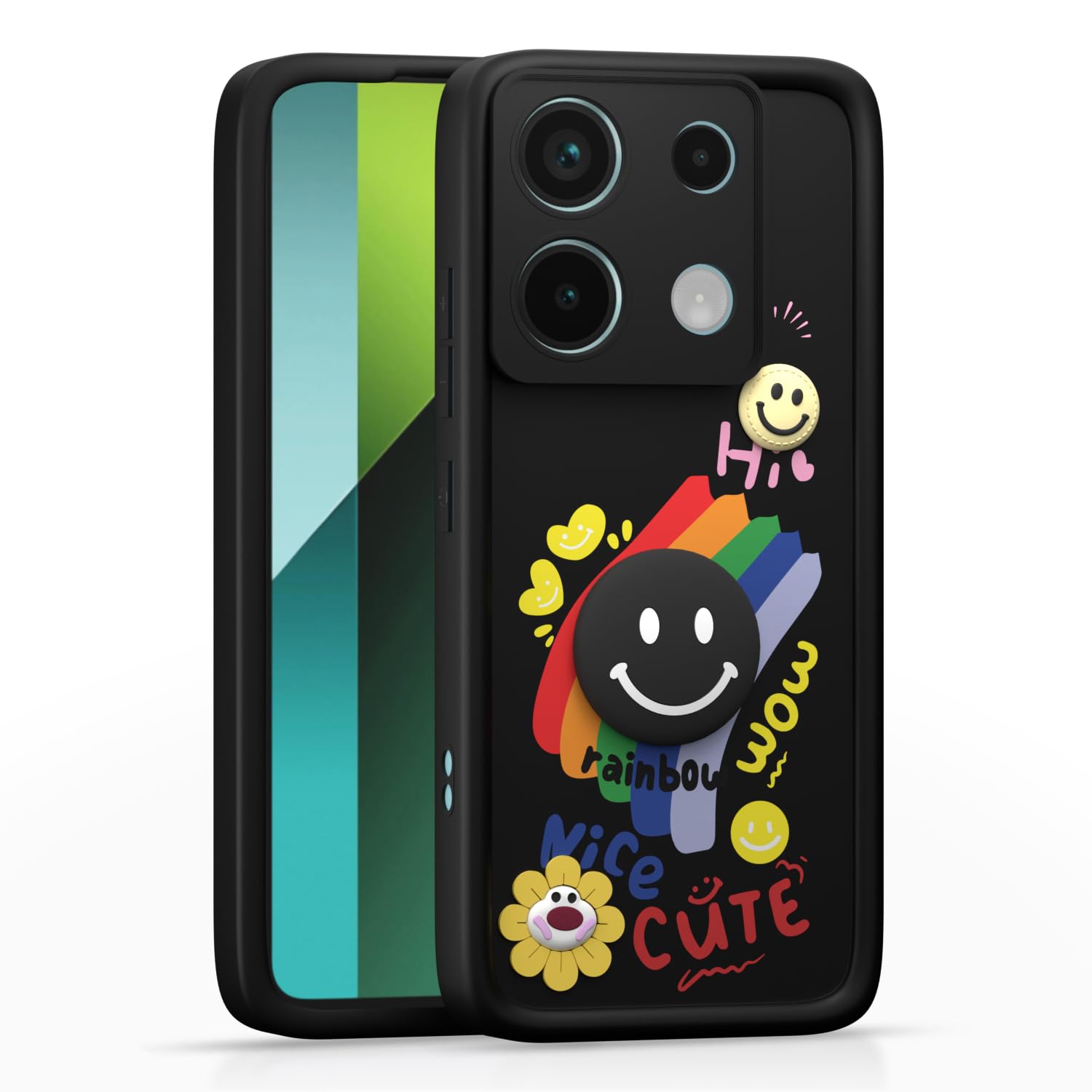 Redmi Note 13 Pro/Poco X6 5G Soft Silicone mobile back cover in black by Pikkme