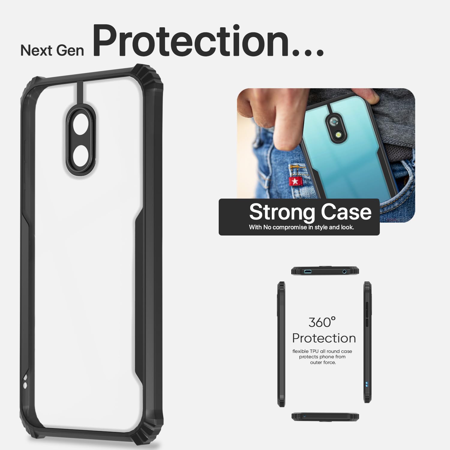 Pikkme itel A23 Eagle Back Cover (Black)