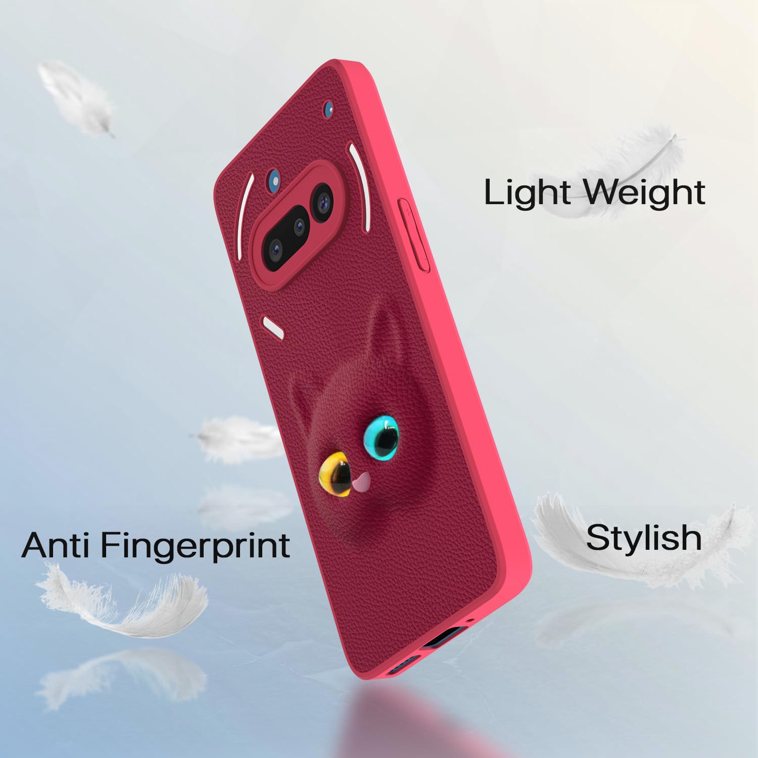 Pikkme Nothing Phone 3a 5G Kitty Back Cover (Pink)