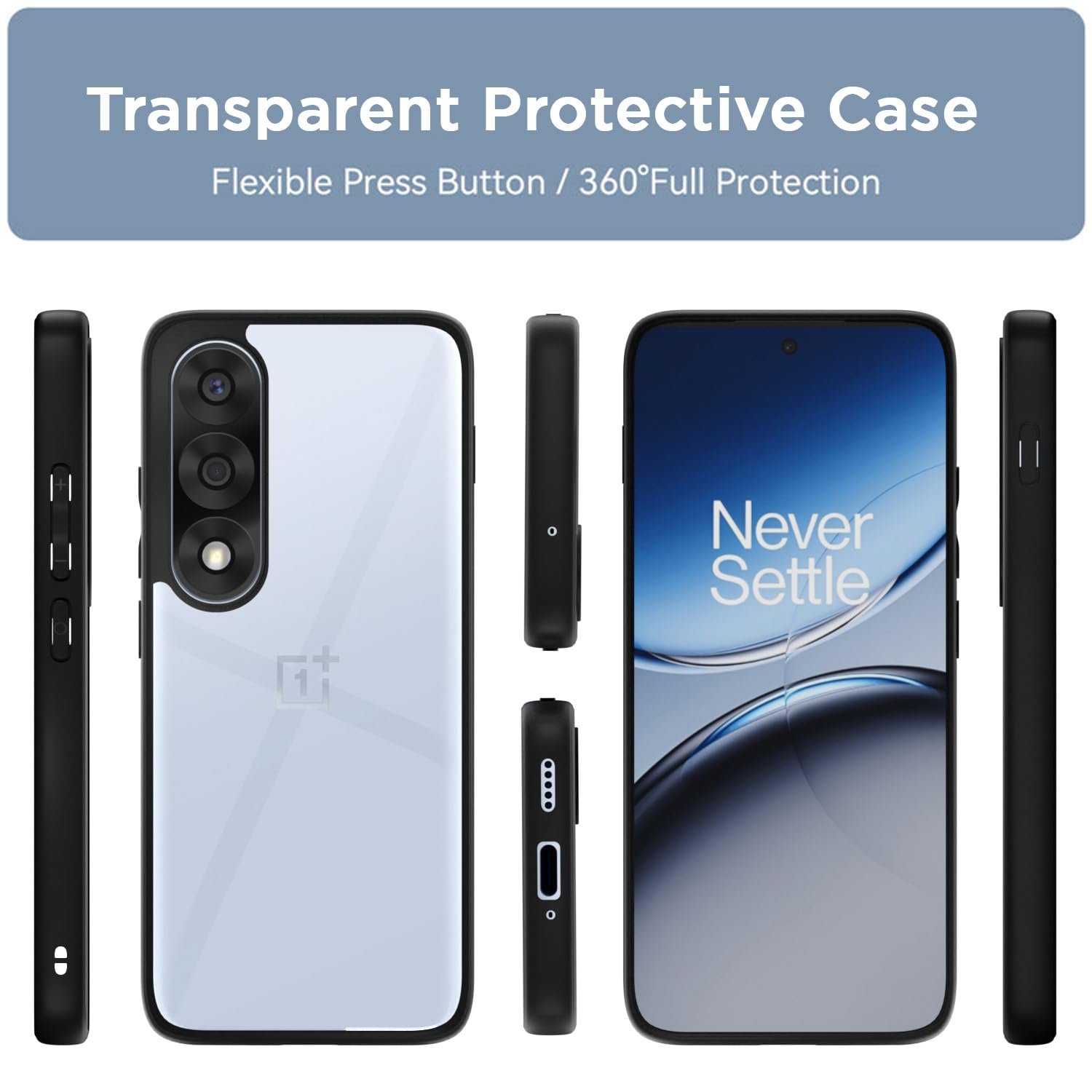 Pikkme Oneplus Nord 5 5G Eagle 2 Shockproof Sleek Hybrid Armor Back cover (Black)