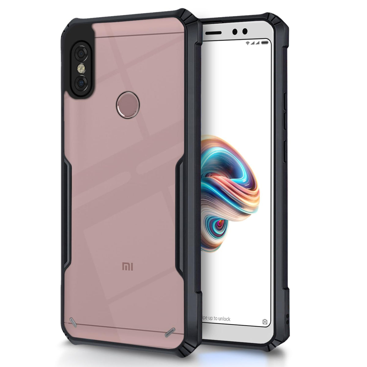 Pikkme black phone cover for Redmi Note 5 Pro