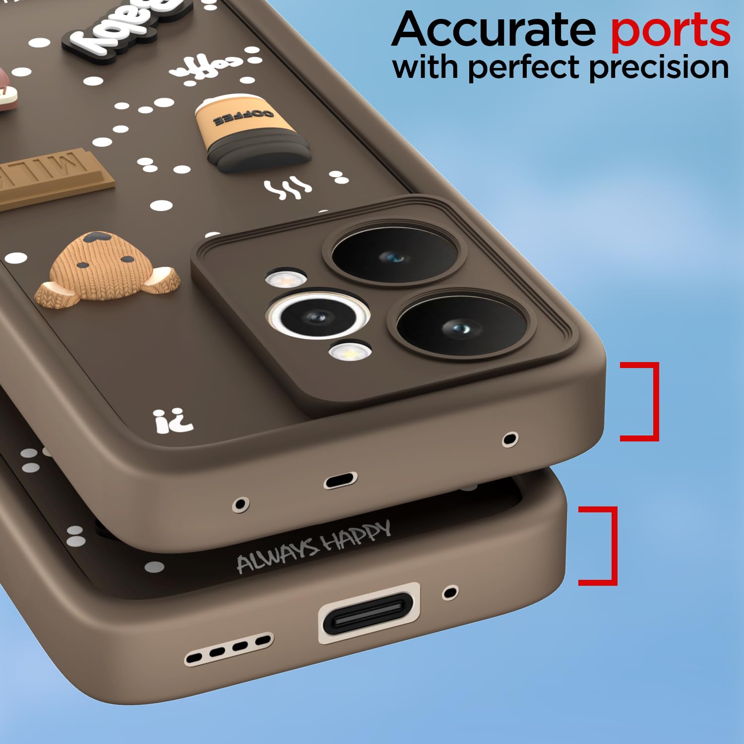 Pikkme brown Silicone mobile cover for Realme 15 Pro 5G/3D – photo 4