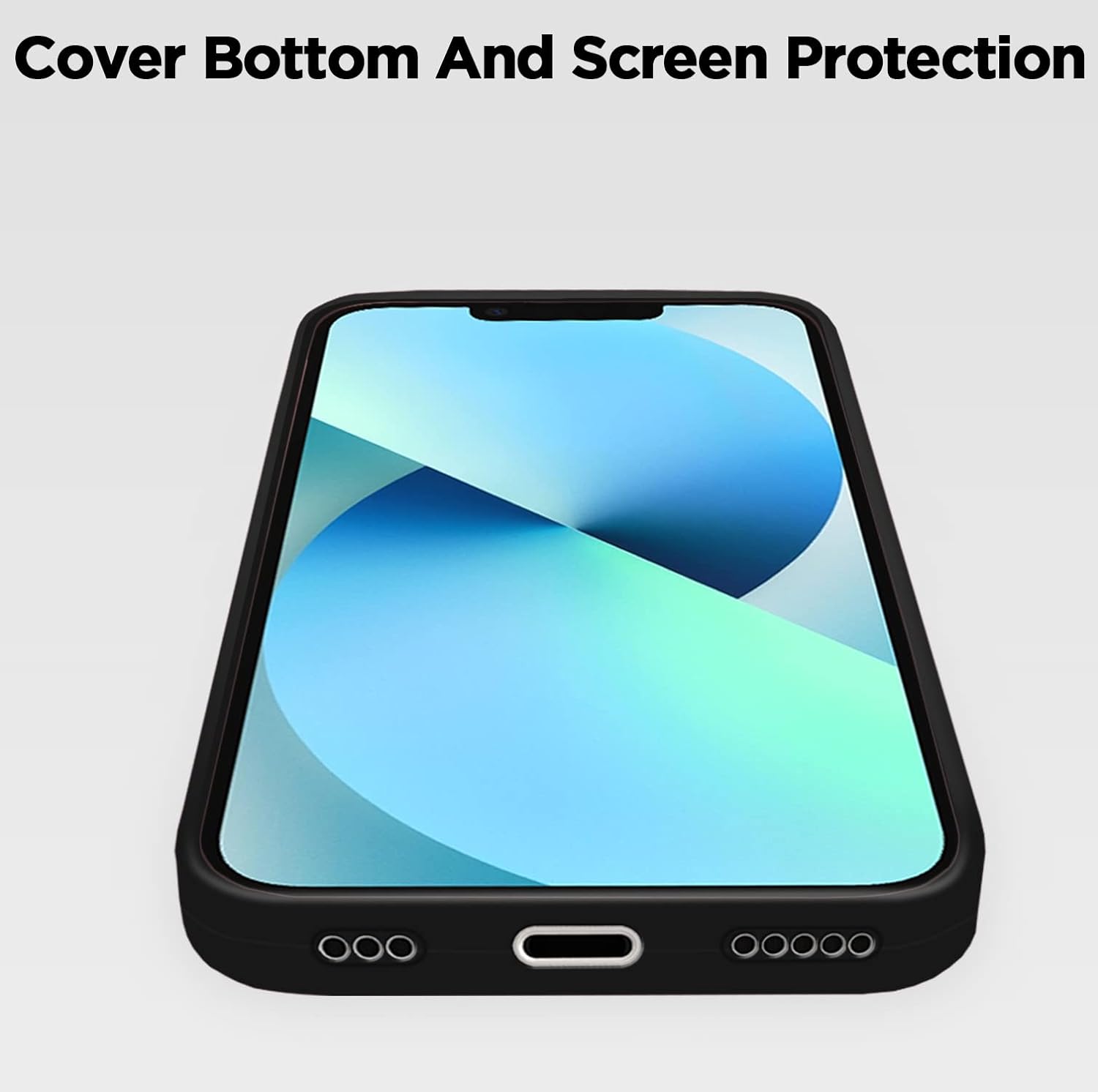 Pikkme iPhone 13 Mini Silicone Back Cover (Black)