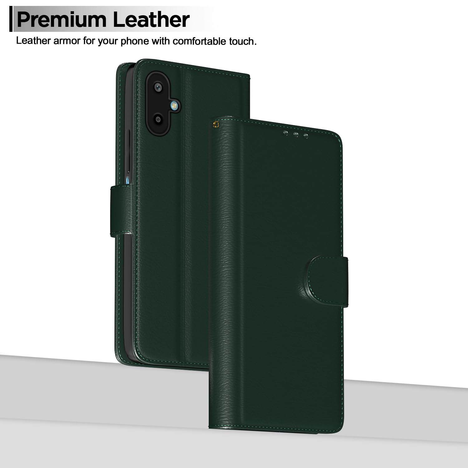 Pikkme Samsung Galaxy F06 5G / M06 5G Vintage Flip Cover (Green)