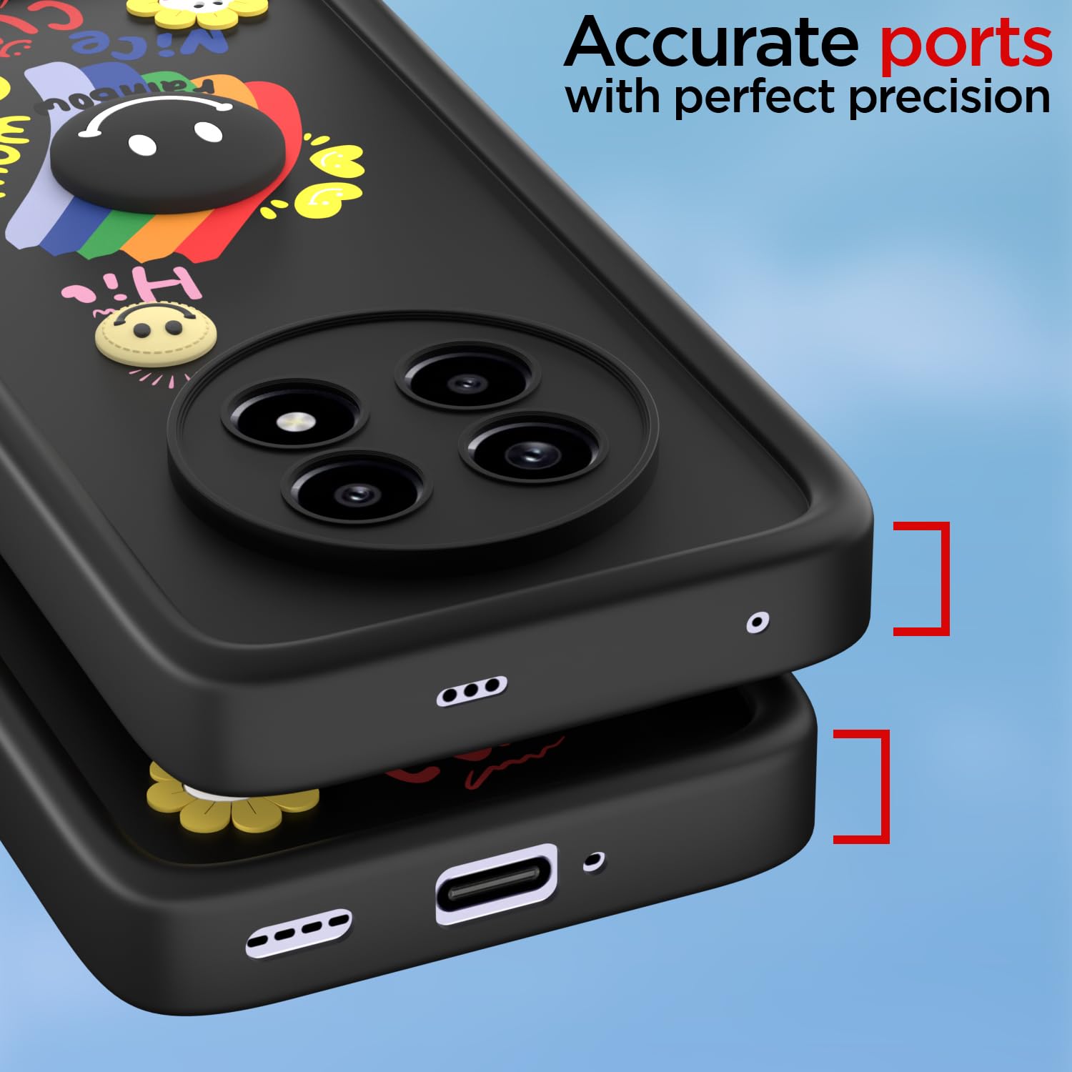 Black Soft Silicone mobile cover for Realme 13 Pro/13 Pro Plus 5G – Pikkme – photo 4