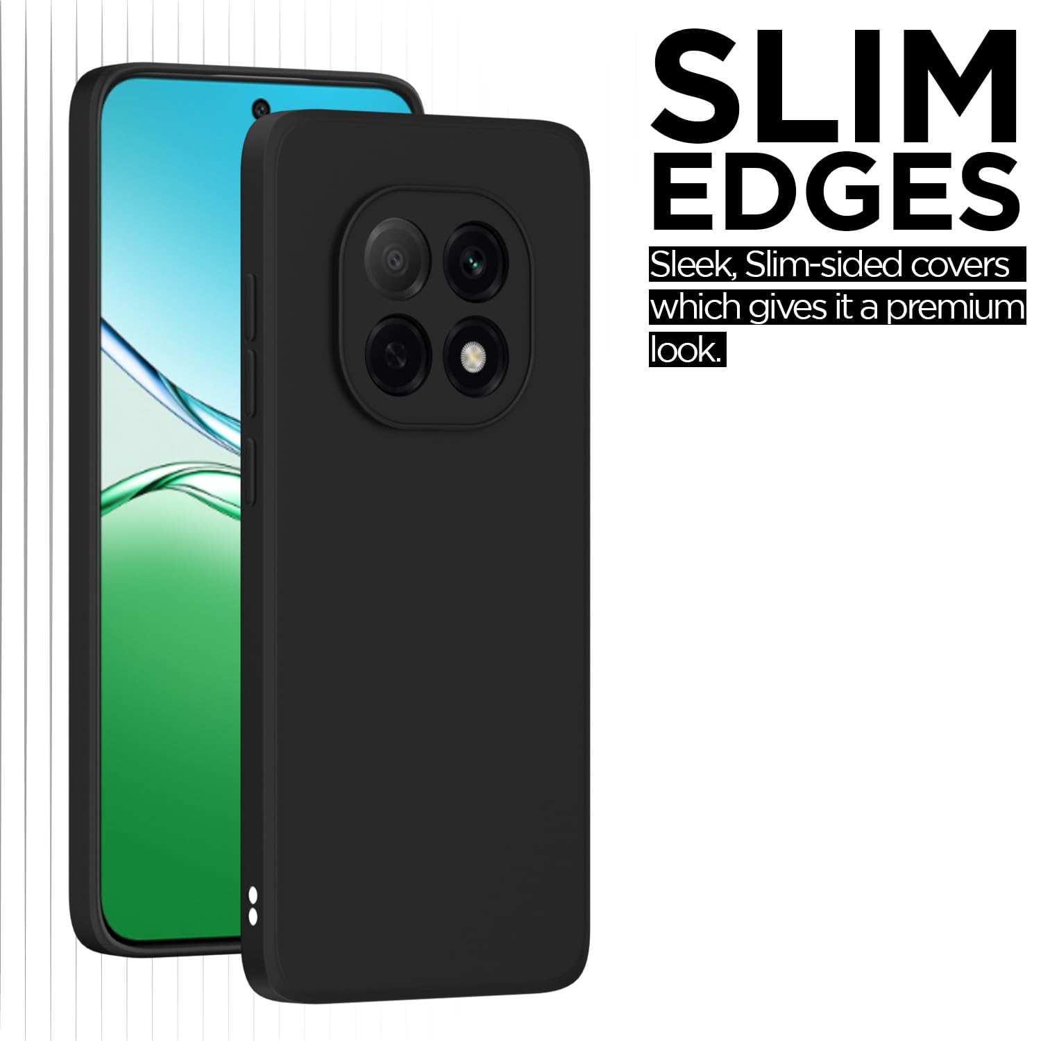 Pikkme Oppo F29 Pro 5G Soft Matte Silicone Shockproof Case (Black)
