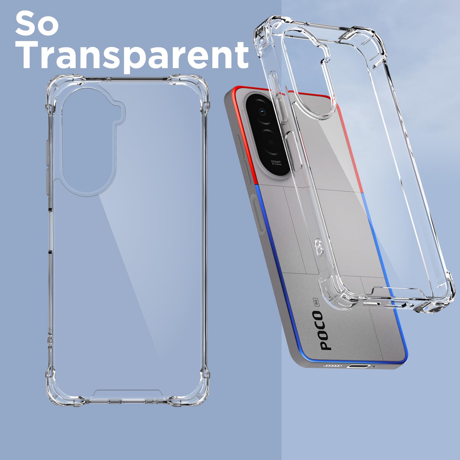 Pikkme Poco M7 Plus 5G transparent mobile cover – photo 2