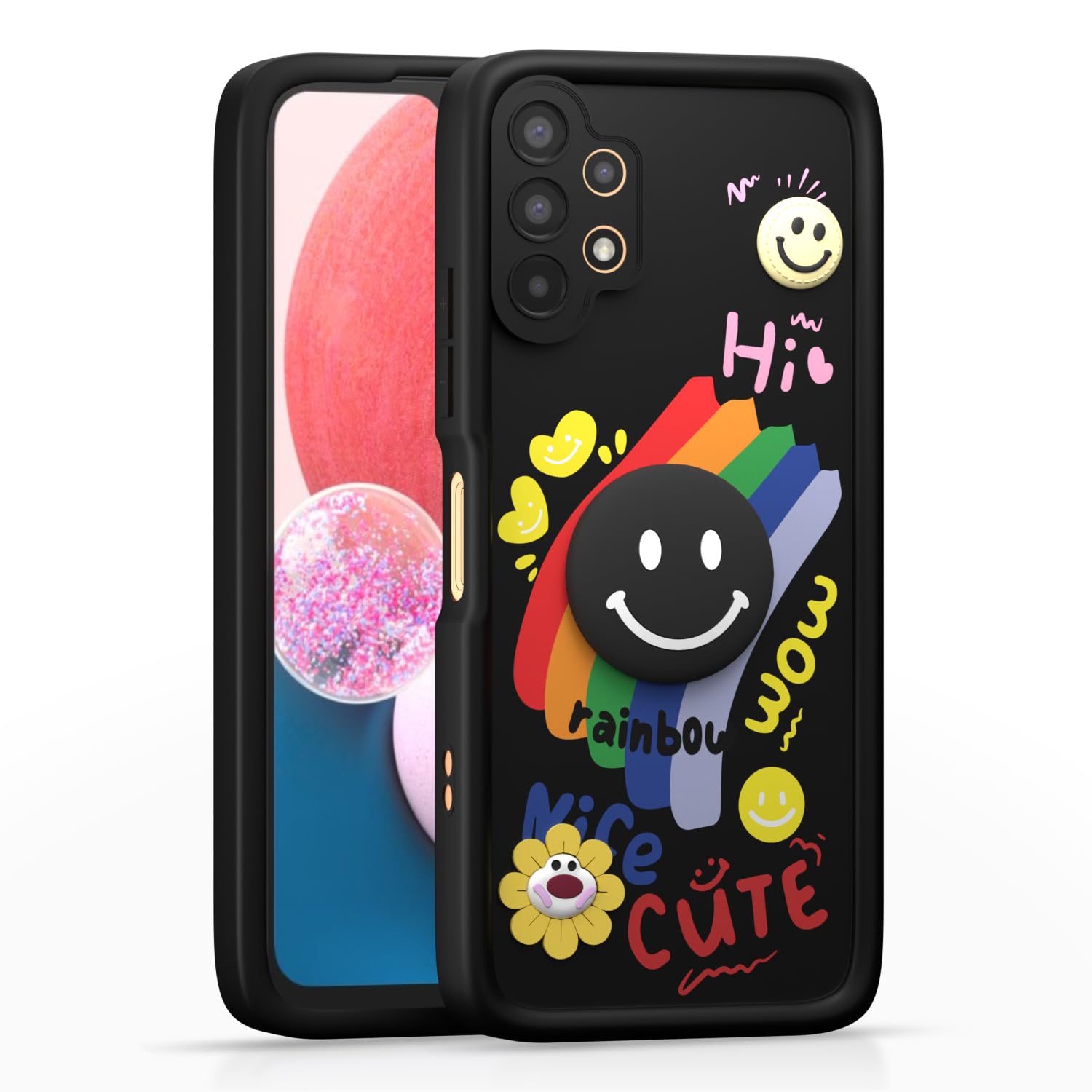 Samsung A13 4G/A13 5G Soft Silicone mobile back cover in black by Pikkme