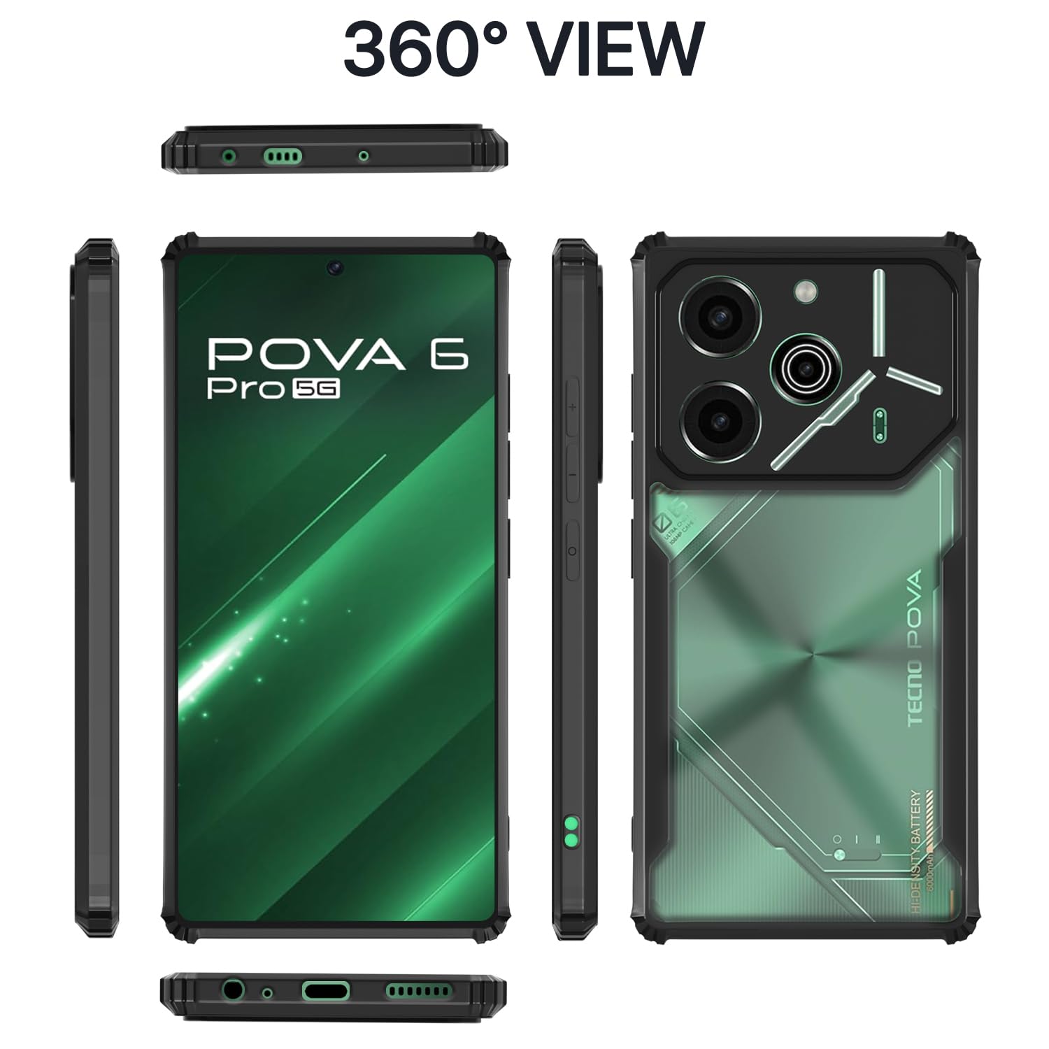 Pikkme black mobile cover for Tecno Pova 6 Pro 5G – photo 2