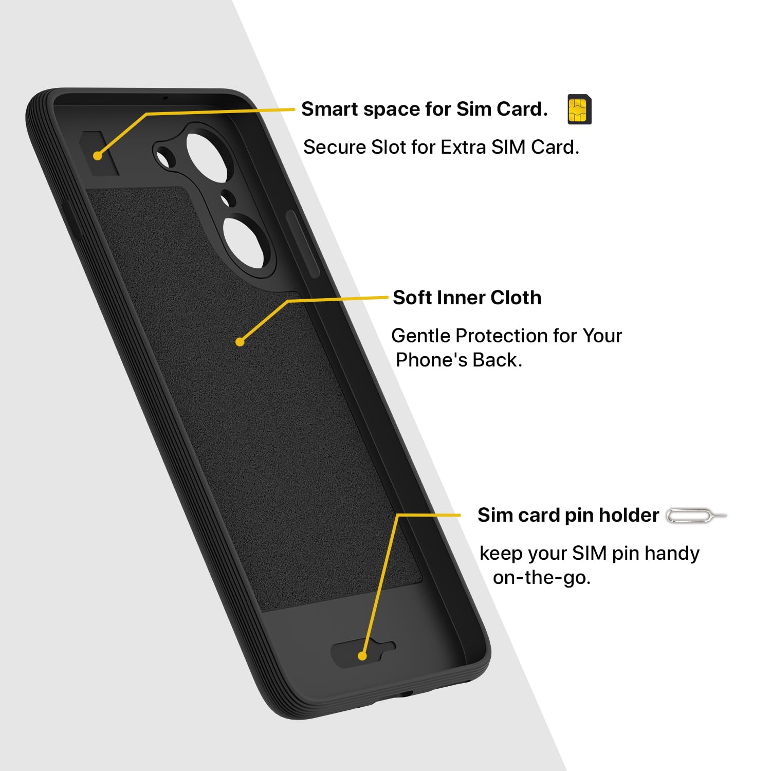 Pikkme OnePlus Nord Ce 5 5G Soft Flexible Shockproof Gencase Back Cover (Black)
