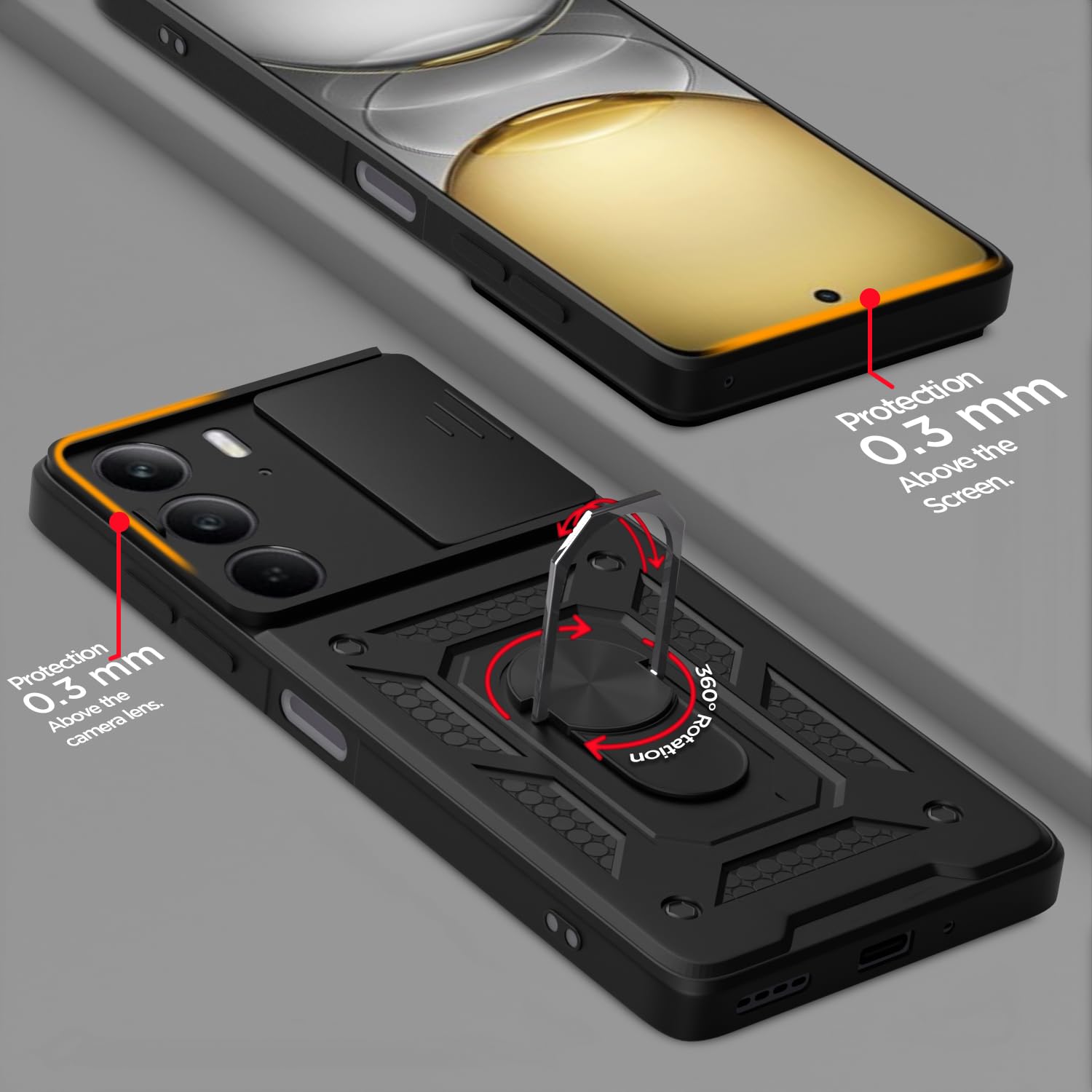 Realme C75 D10 Camera Shield mobile cover in black by Pikkme – photo 4