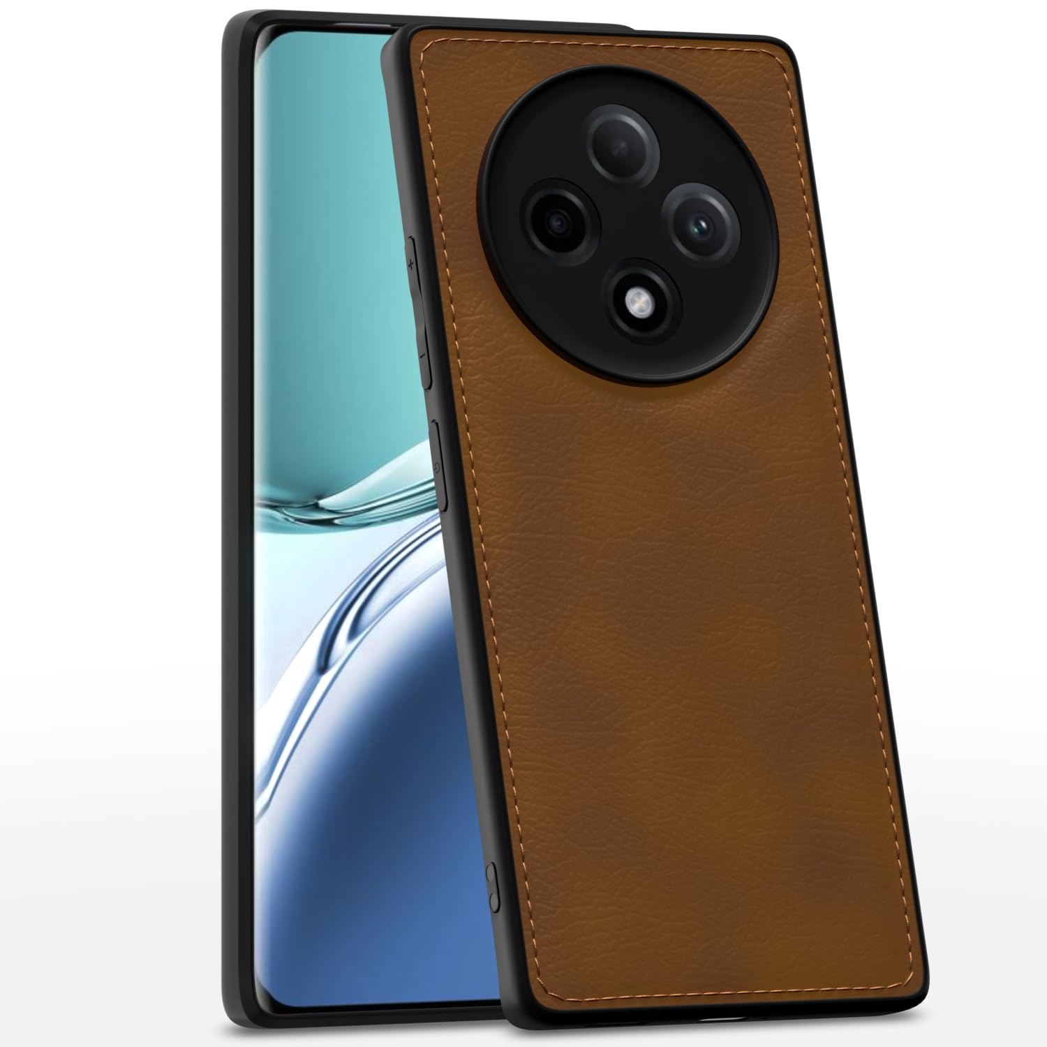 Oppo F27 Pro Plus 5G LeatherBack Back Cover – Brown