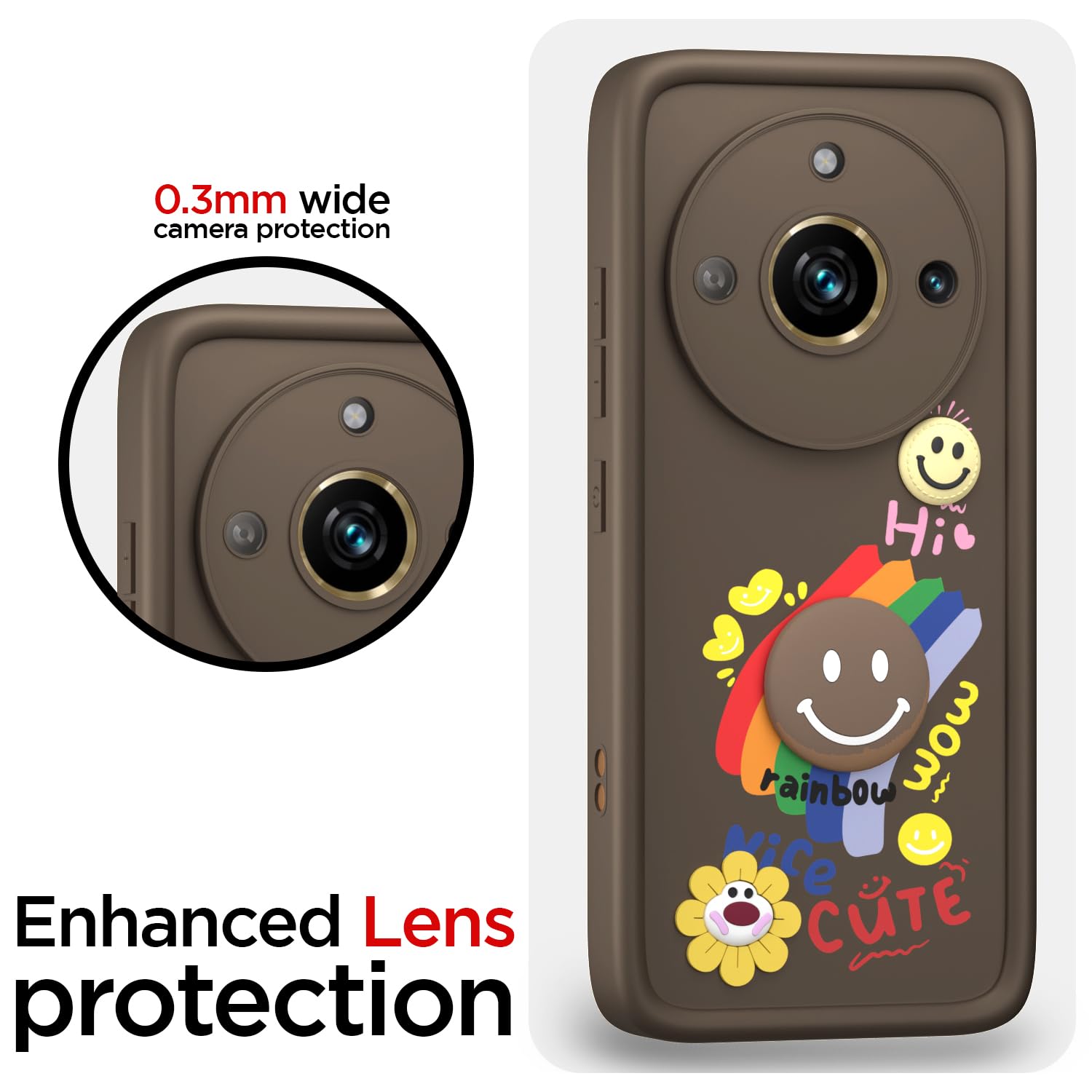 Pikkme brown Soft Silicone phone cover for Realme 11 Pro/Pro Plus 5G – photo 5