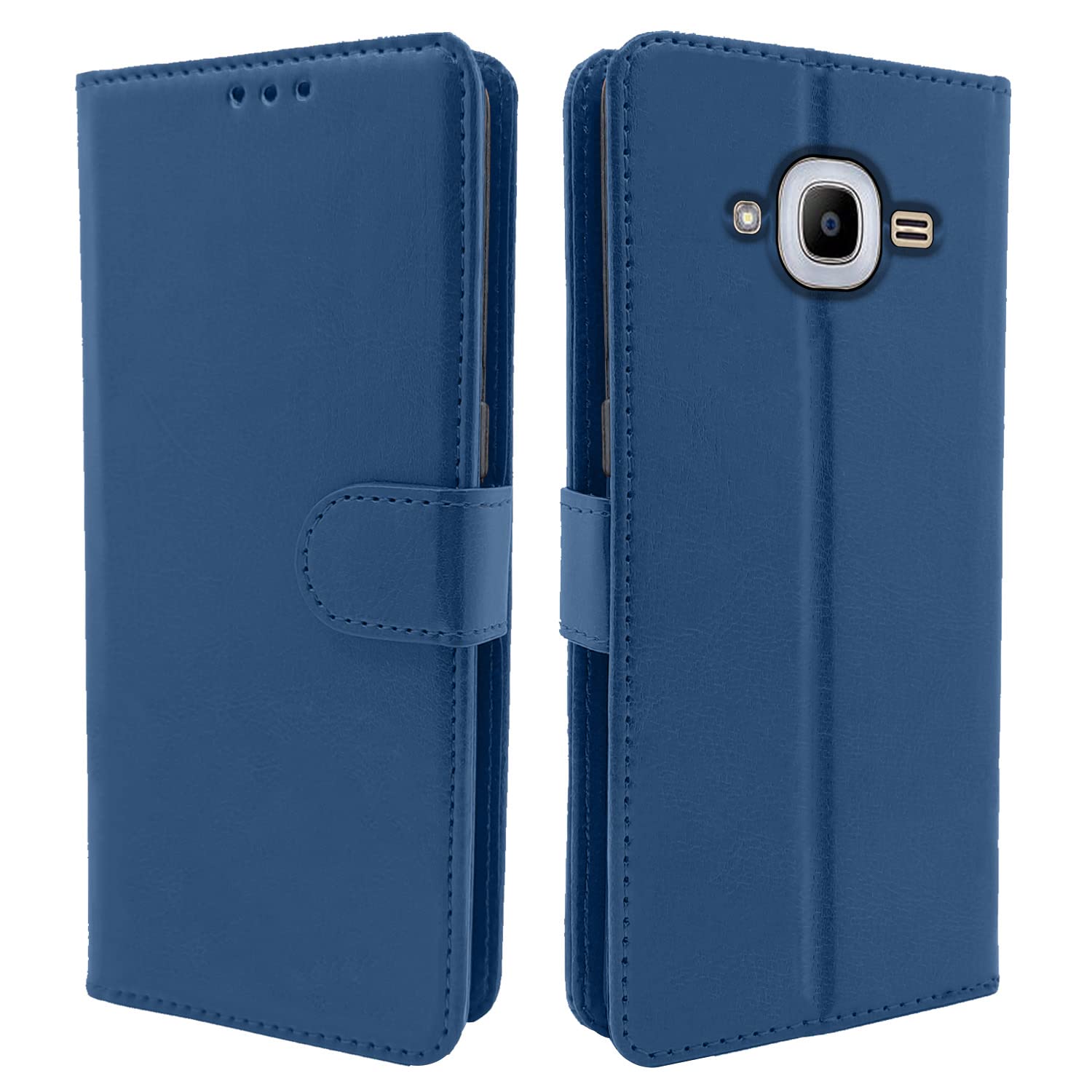 Samsung Galaxy J2 2016 Vintage Flip Cover - Blue