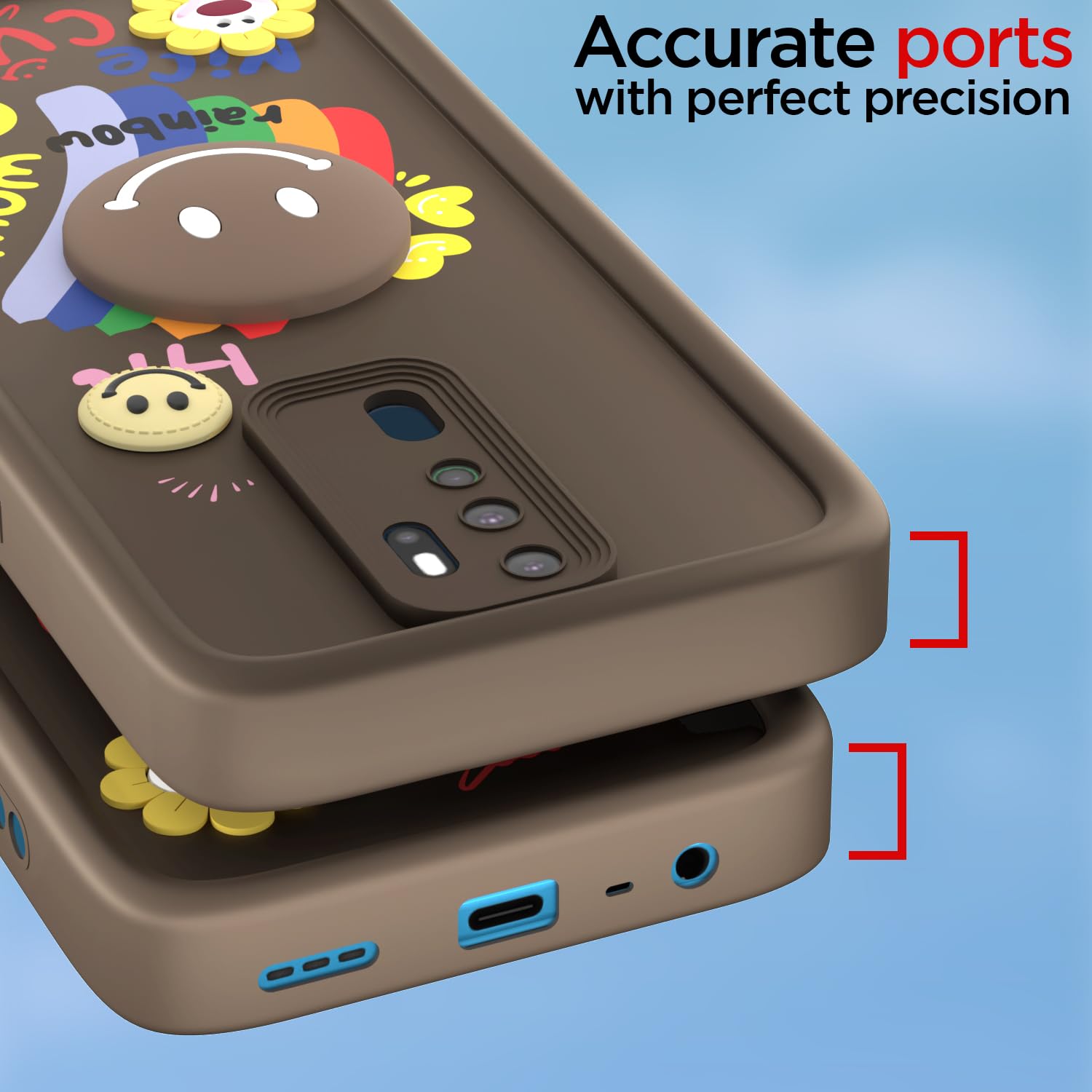 Pikkme Oppo A5 2020/A9 2020 brown back cover – photo 4