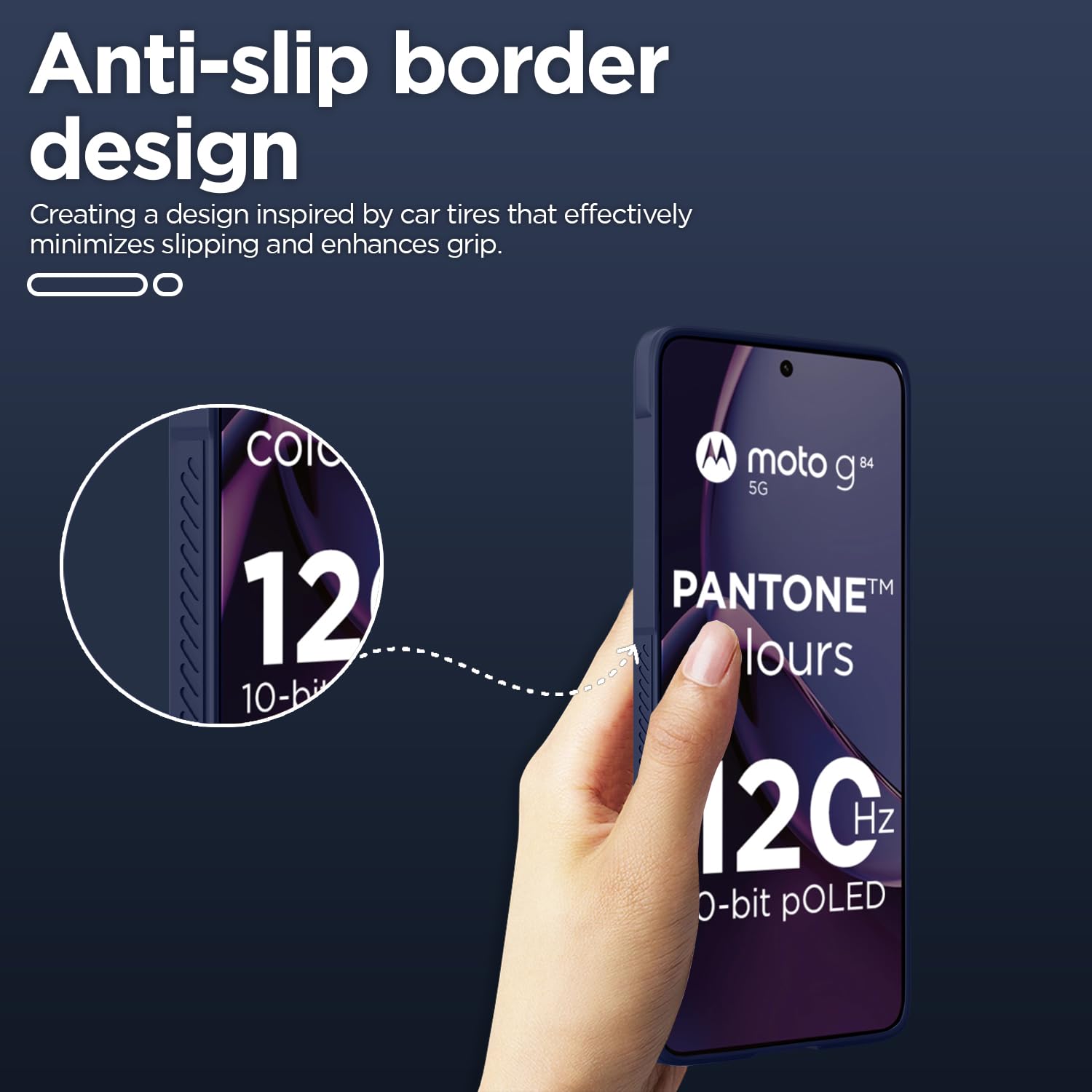 Moto G84 5G mobile cover in blue by Pikkme – photo 3